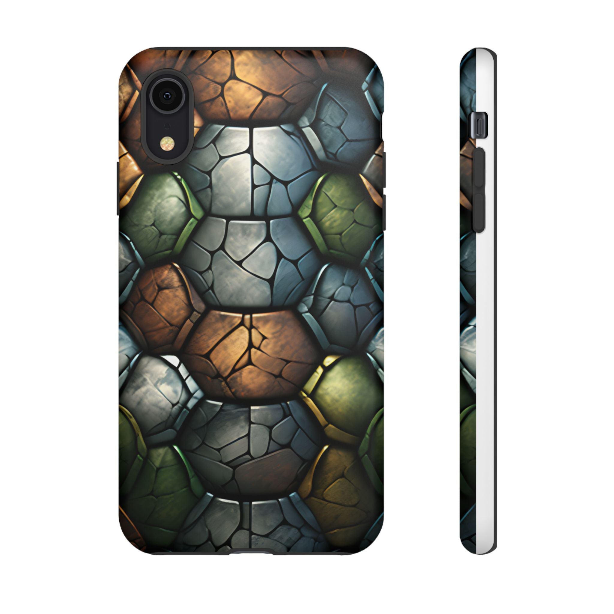 Hexagon Stone iPhone Case - Rugged Texture