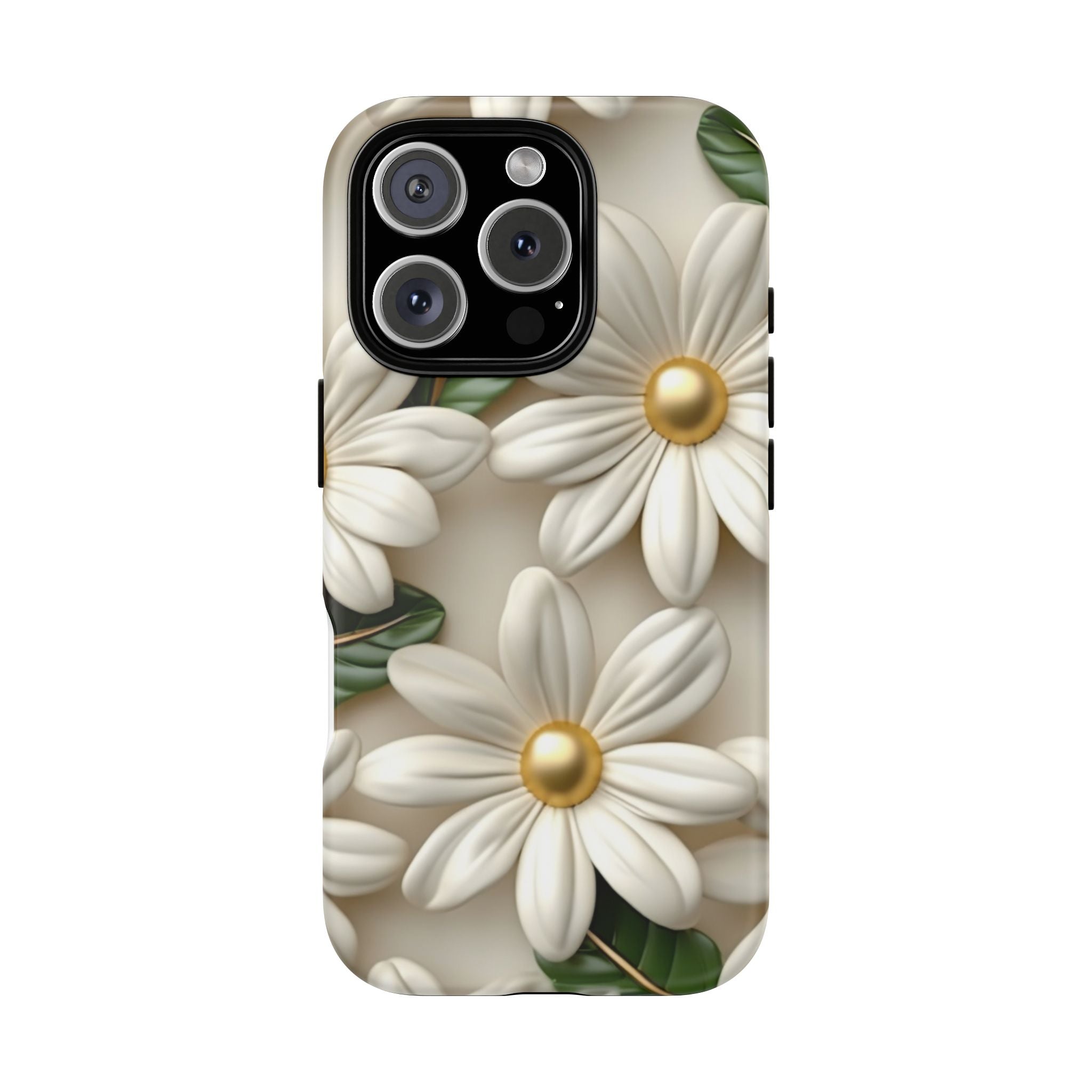 Sculpted Daisy iPhone Case - Hexagon Stone