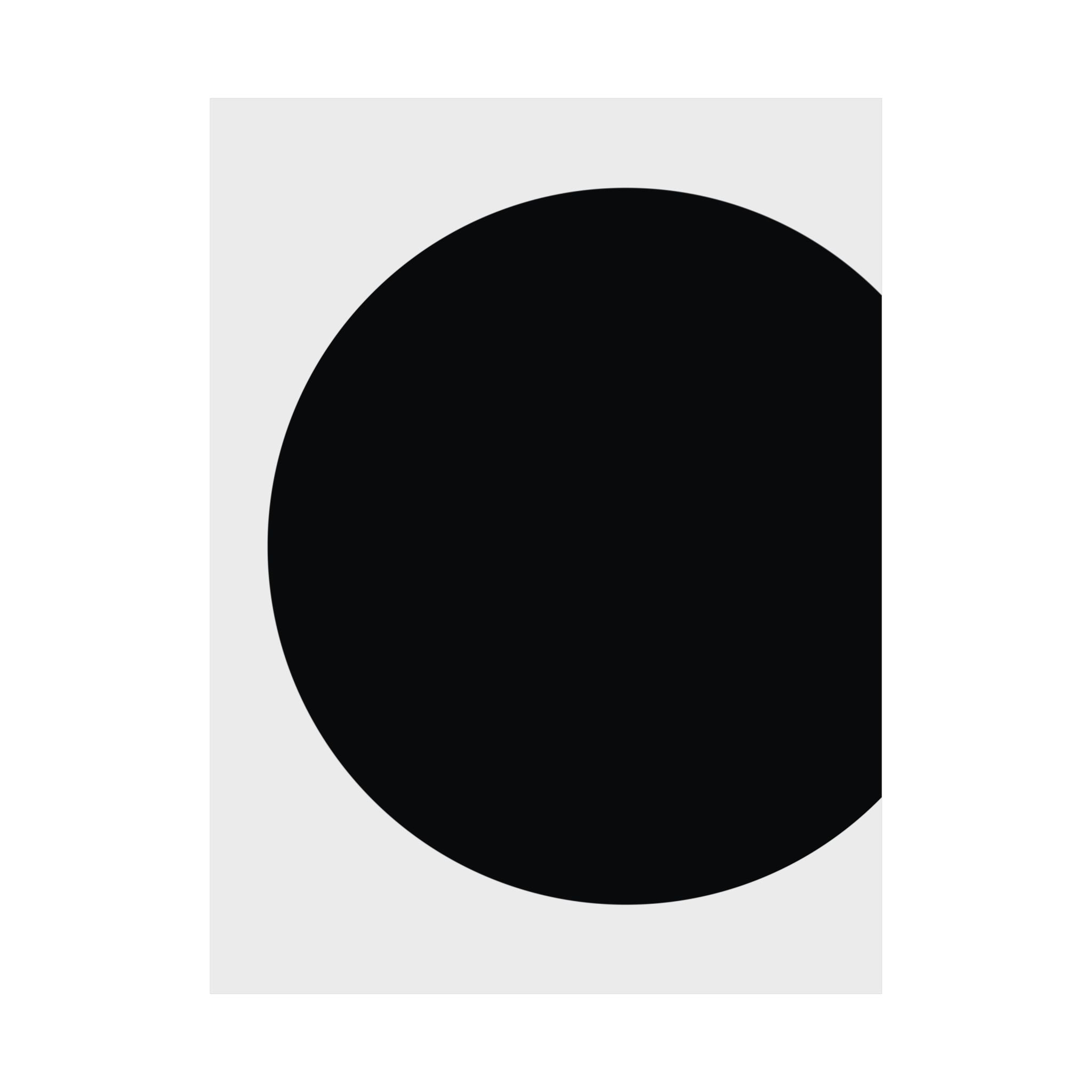 Minimalist Black Circle Wall Art Poster