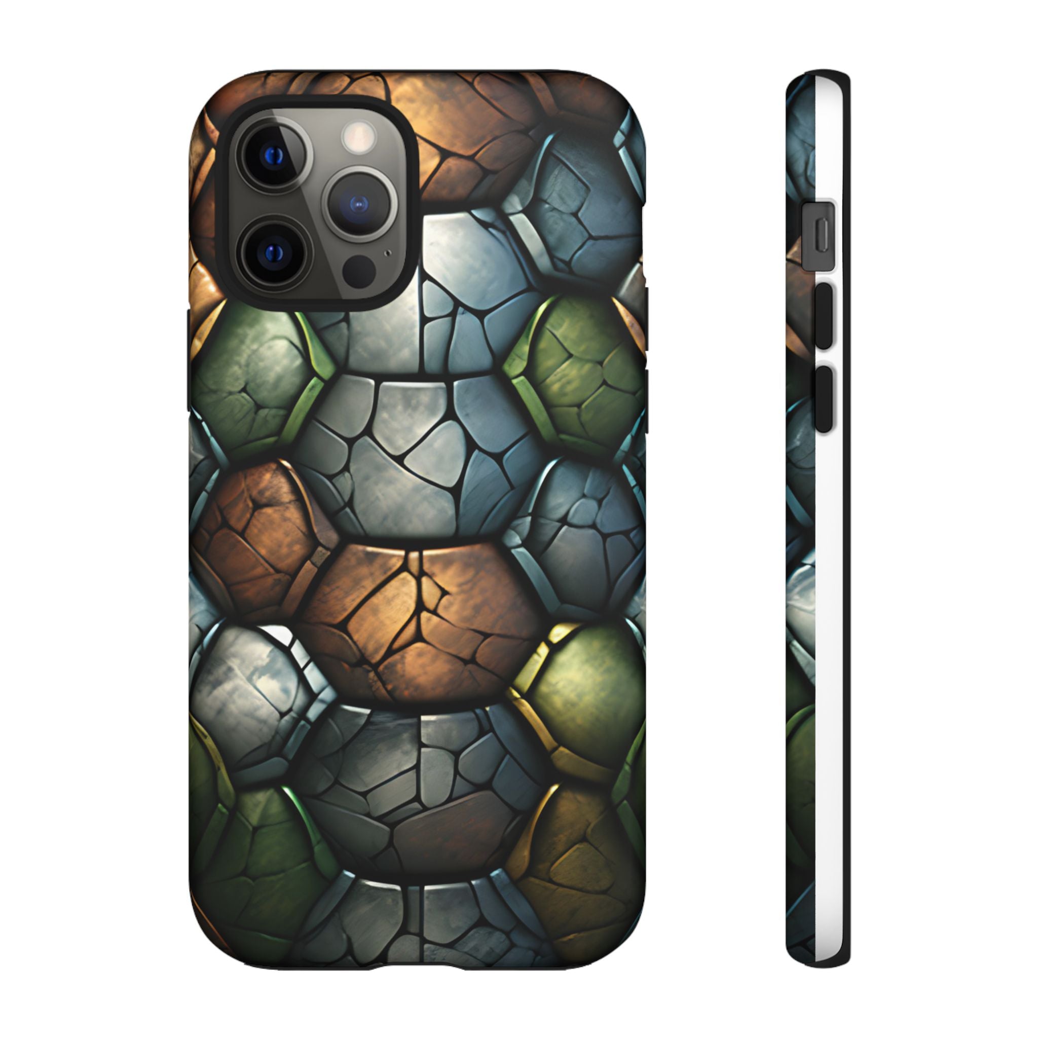 Hexagon Stone iPhone Case - Rugged Texture