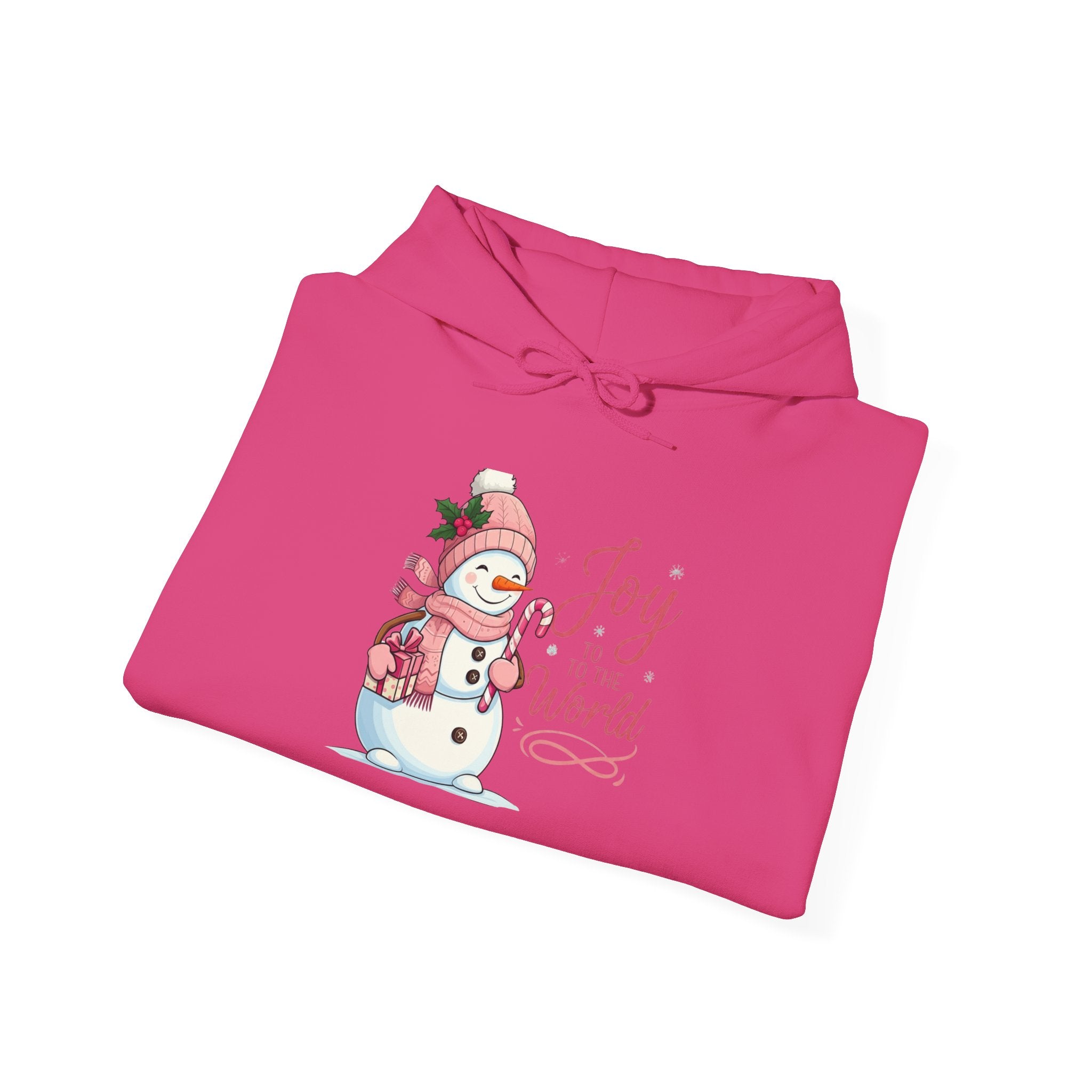 Pink Snowman Joy Christmas Hoodie