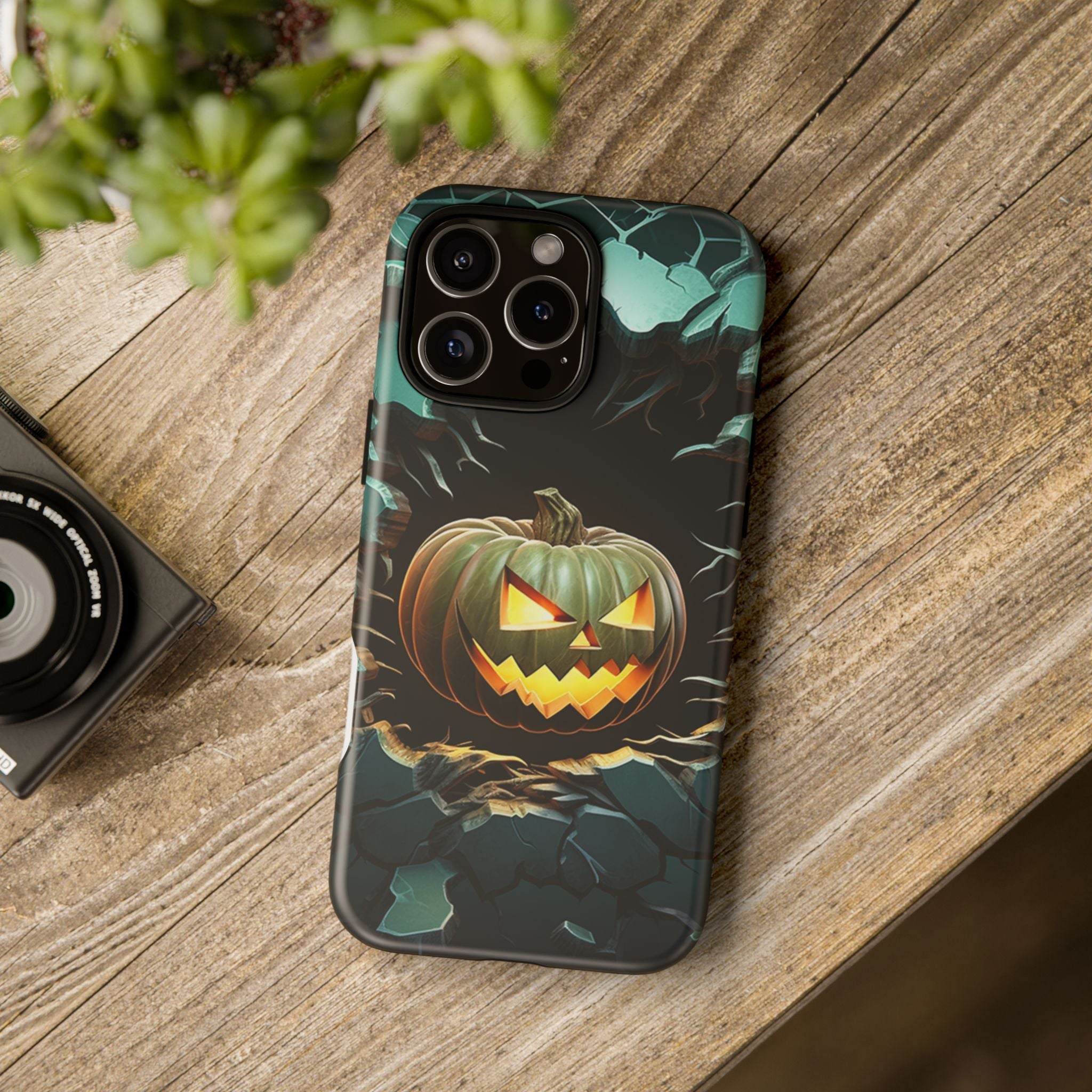 Spooky Jack-o'-Lantern Hexagon iPhone Case