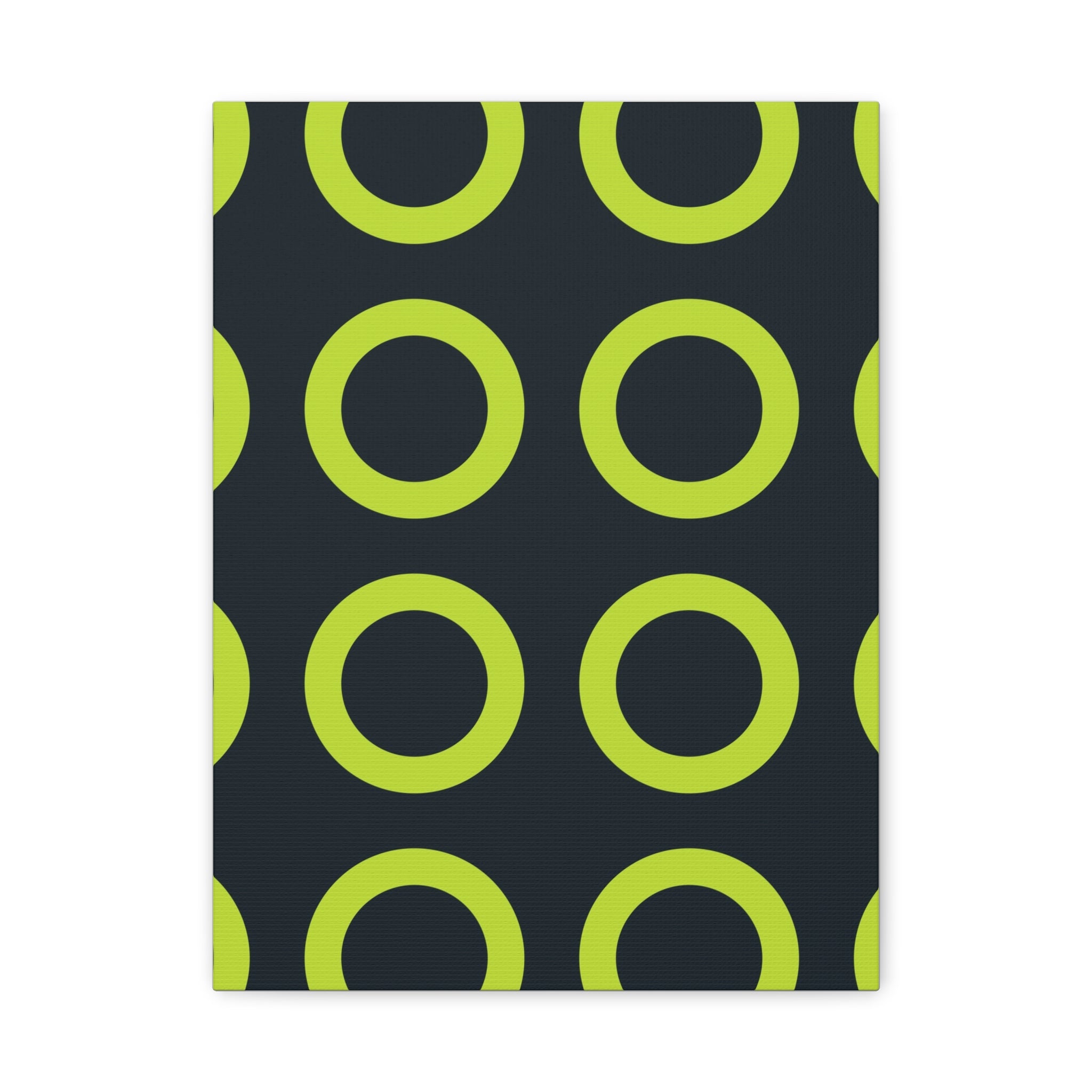 Lime Green Circle Canvas Art - Teal