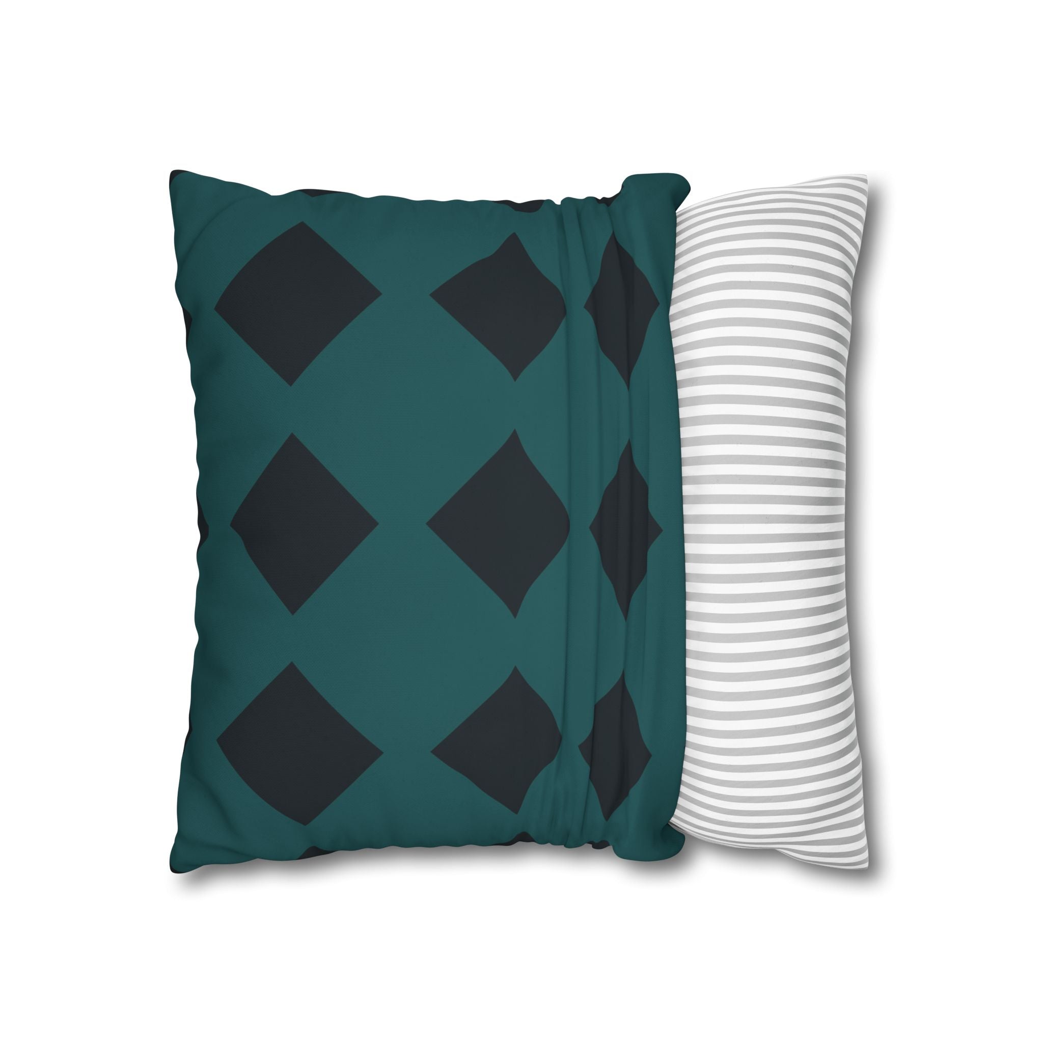 Teal Geometric Diamond Pillowcase