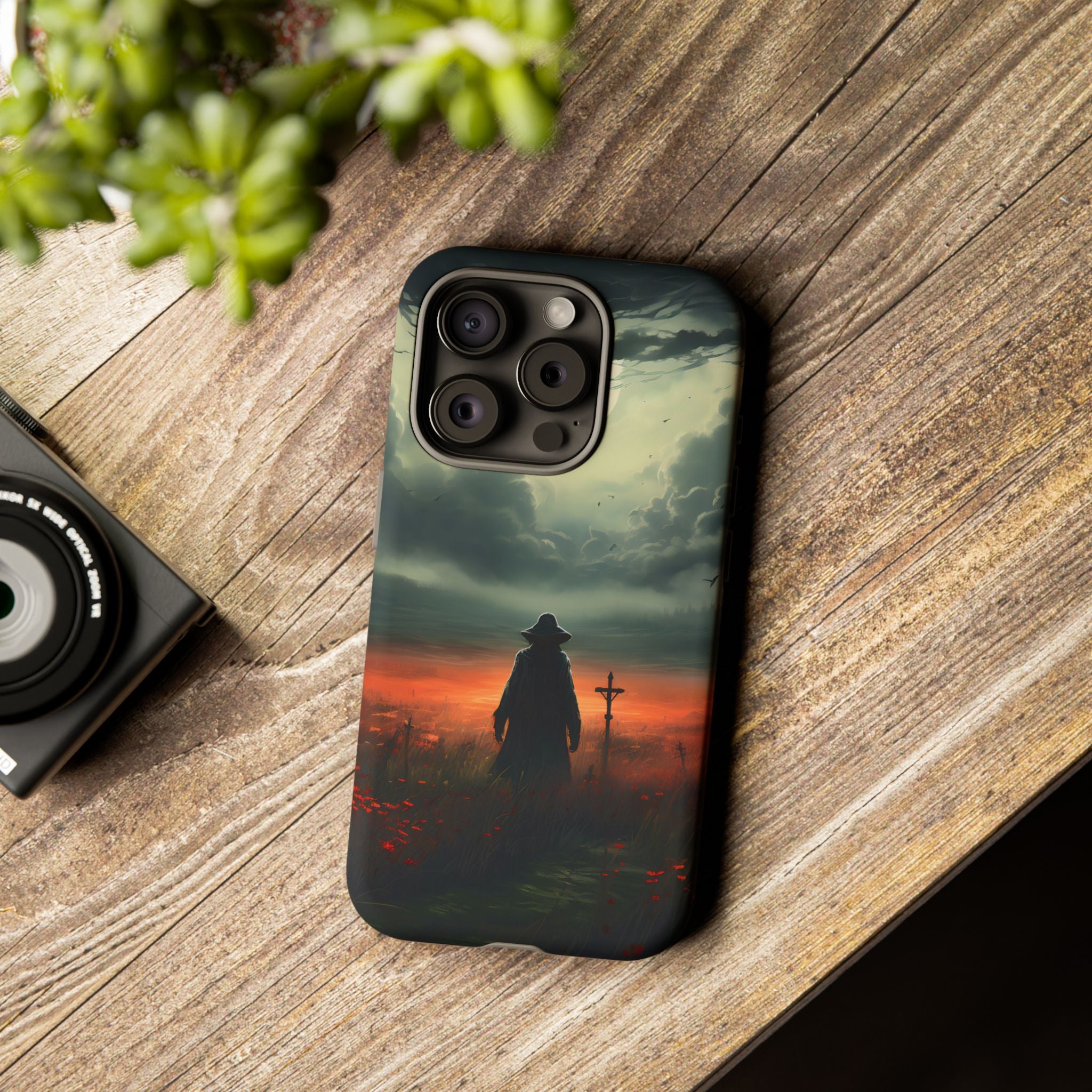 Haunted Field Hexagon Stone iPhone Case