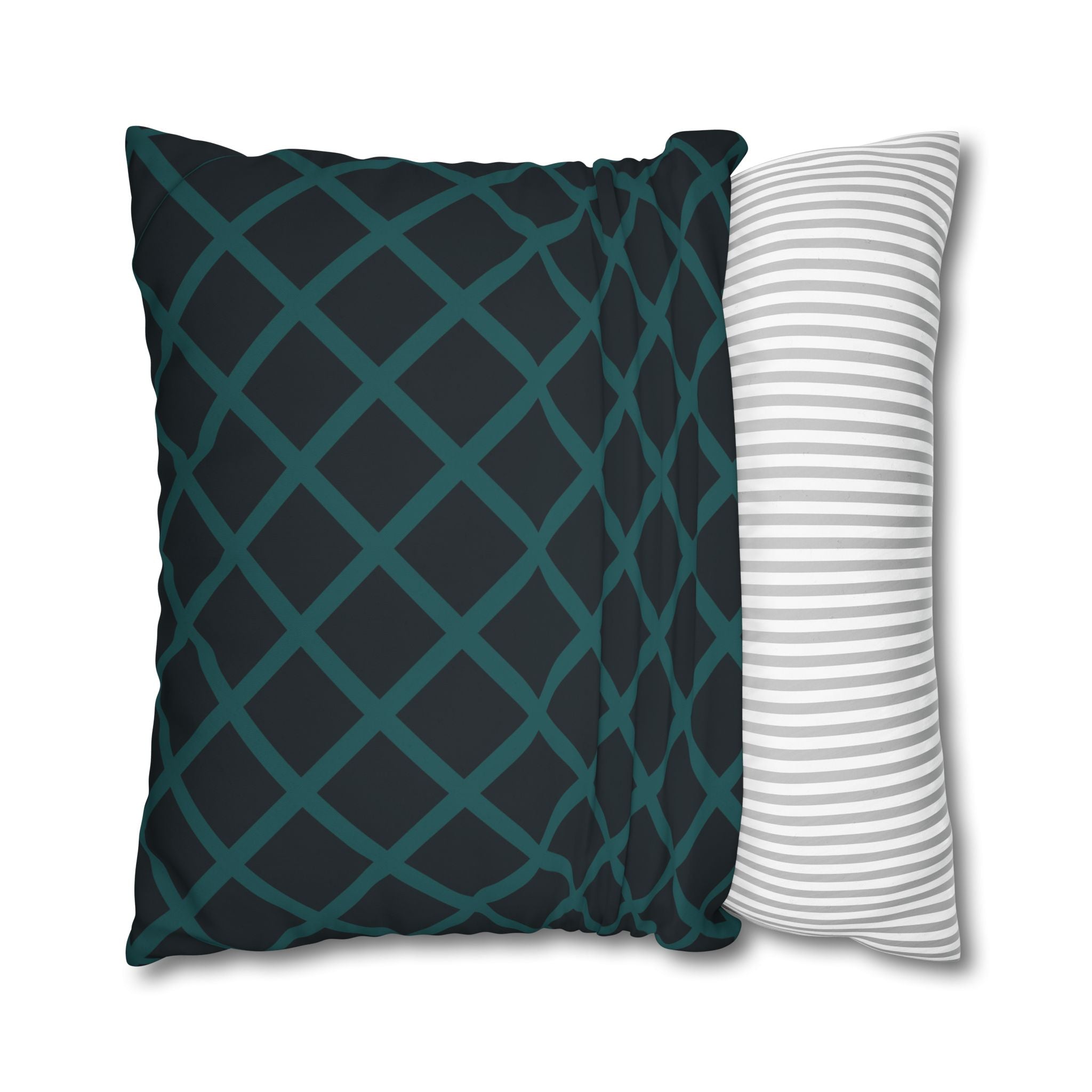 Teal Geometric Pillowcase - Modern Design