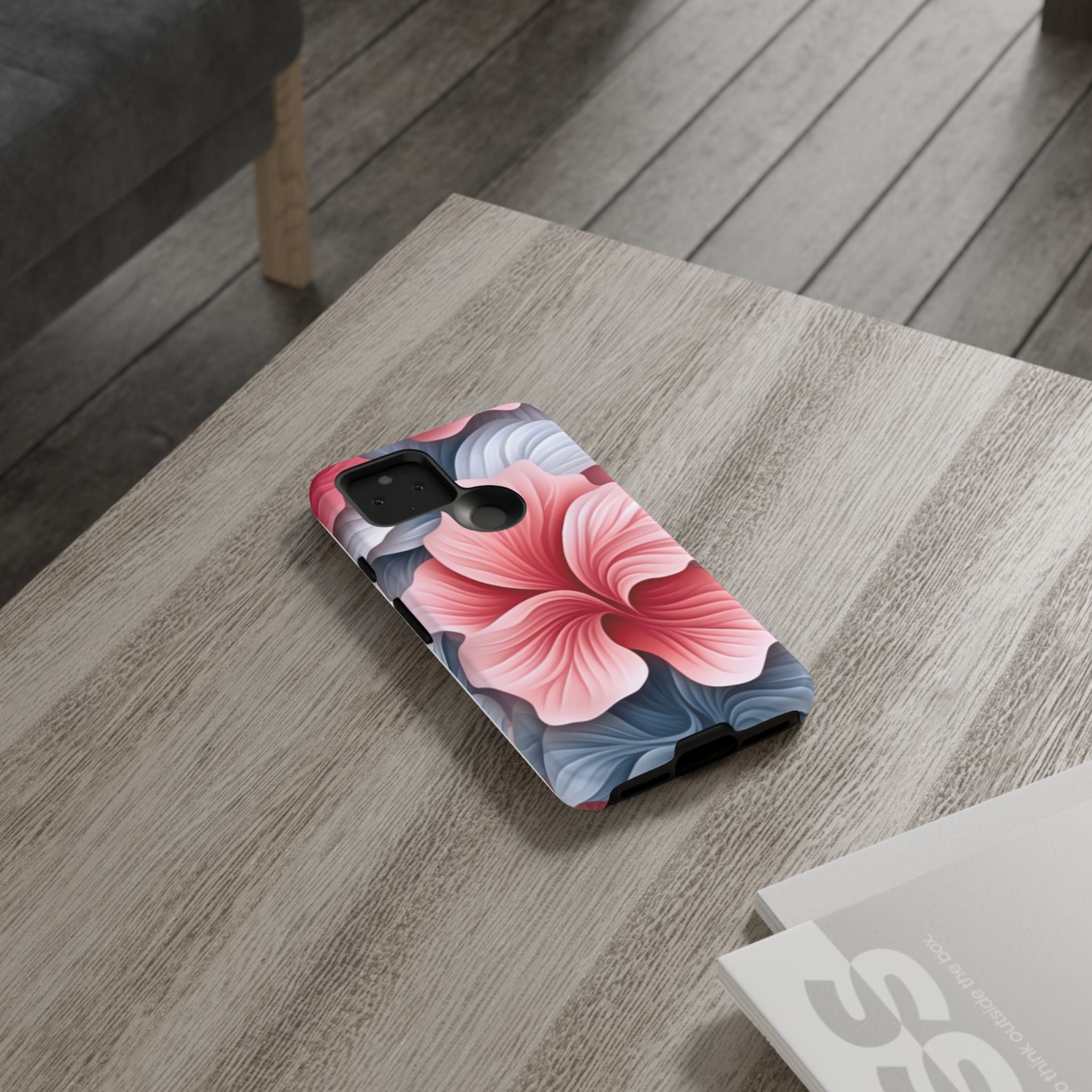 Abstract Floral Google Pixel Case (All Models) - Pink & Grey