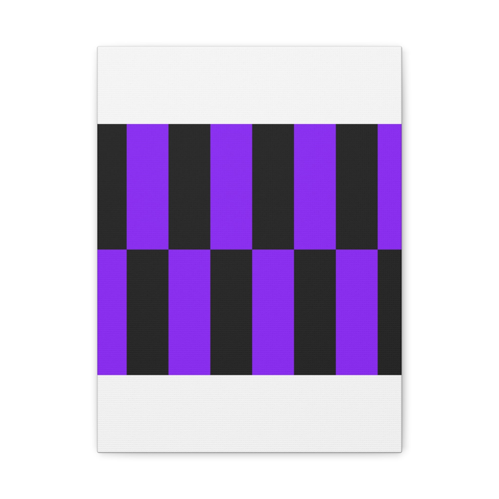 Violet & Charcoal Checkerboard Canvas Art