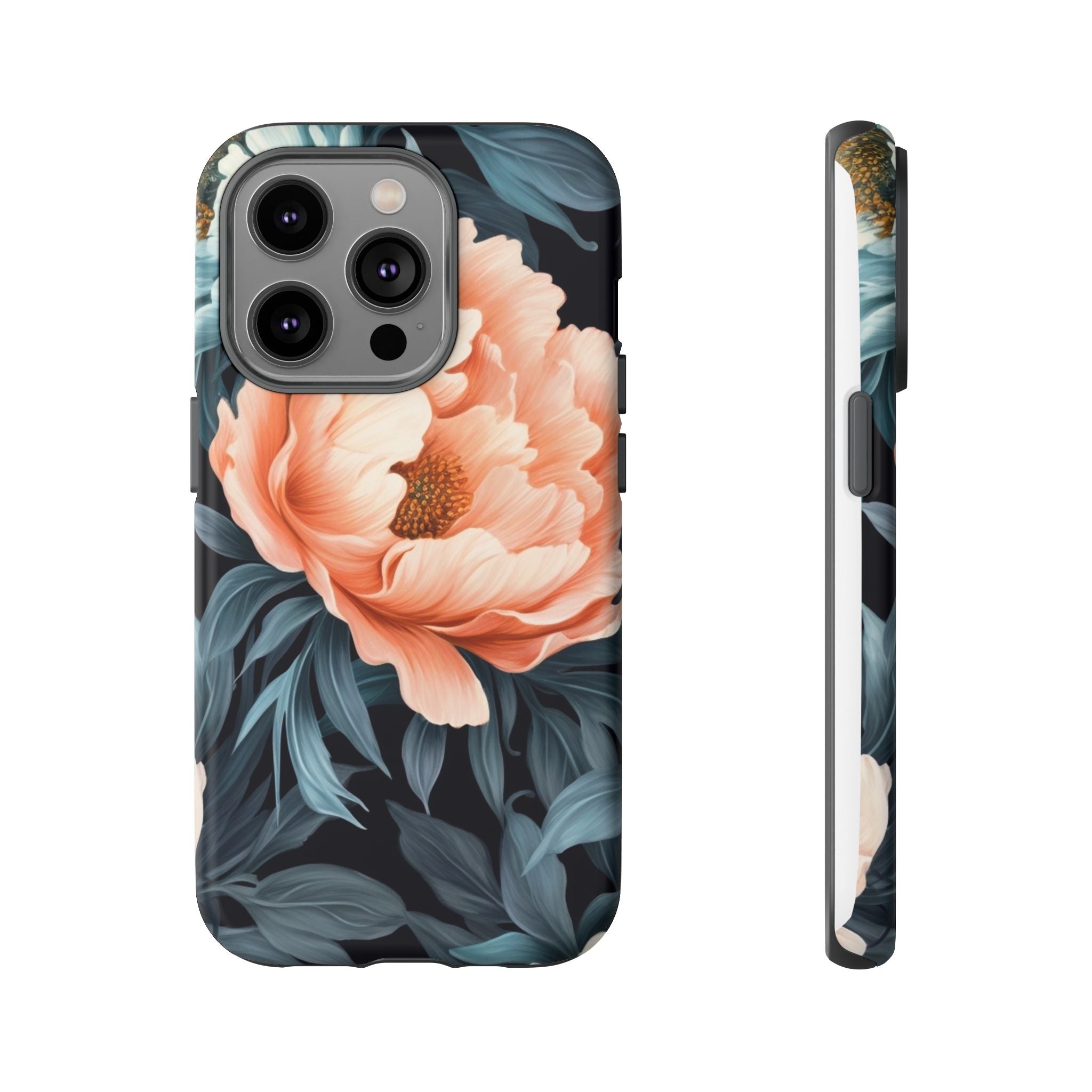 Moody Floral iPhone Case - Hexagon Stone