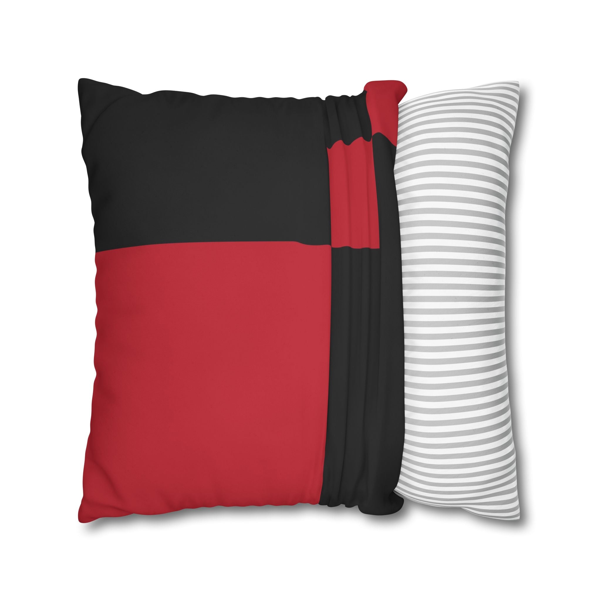 Abstract Red & Black Geometric Pillowcase