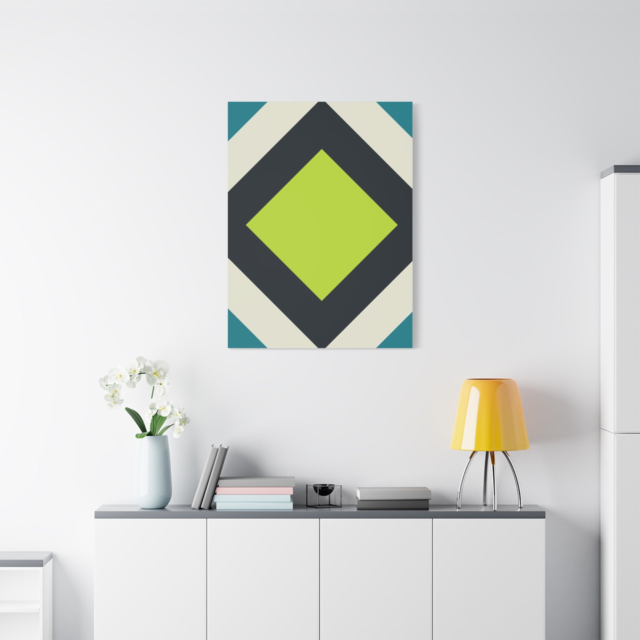 Geometric Diamond Canvas Art Print