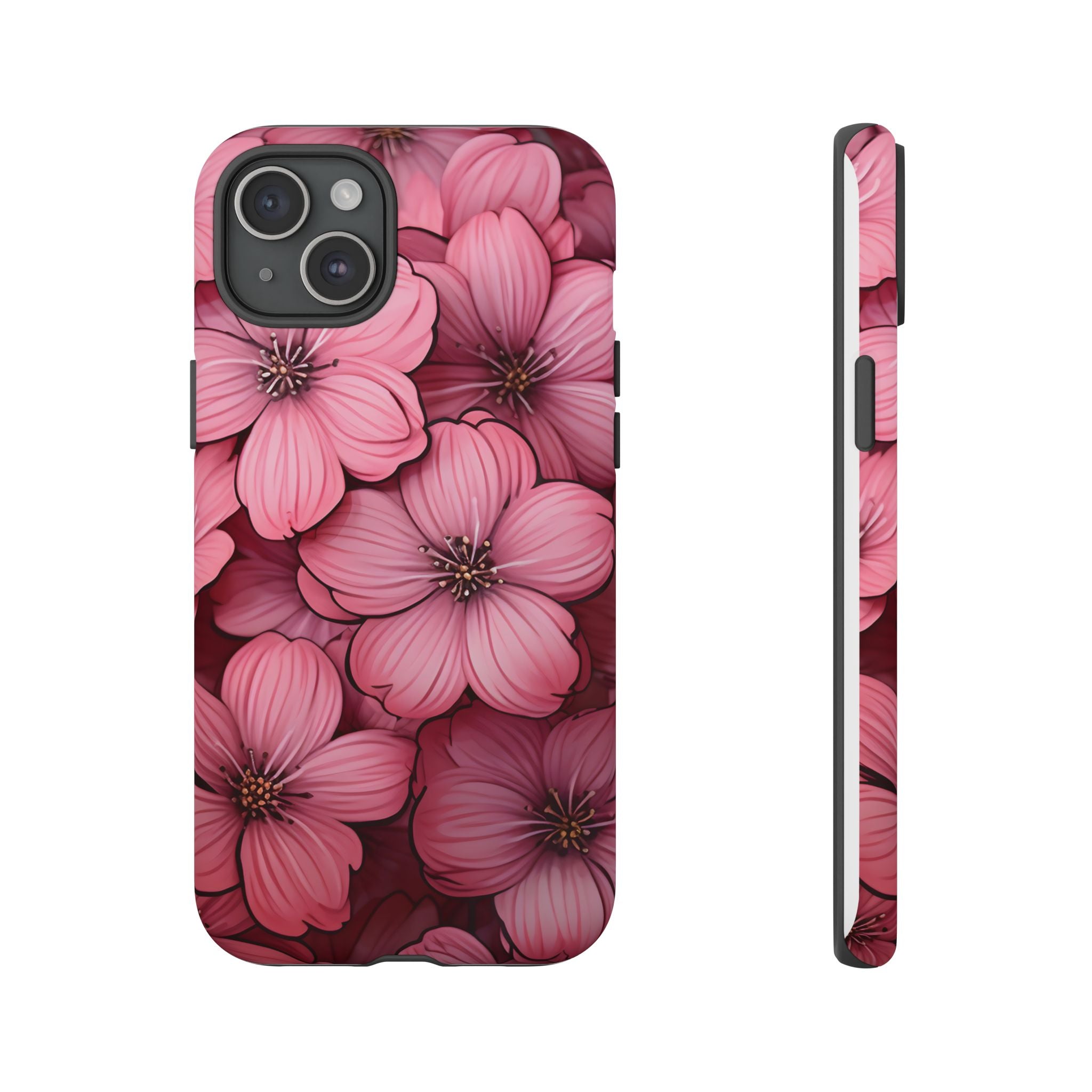 Pink Blossom Hexagon iPhone Case - Rugged