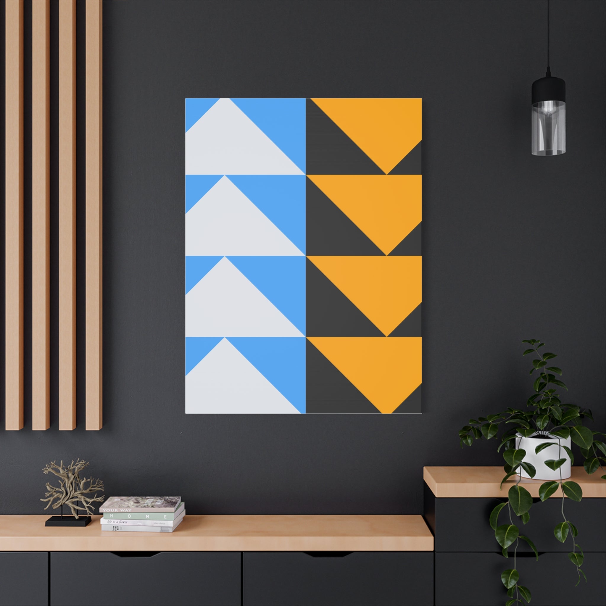 Geometric Triangle Canvas Art - Modern Decor