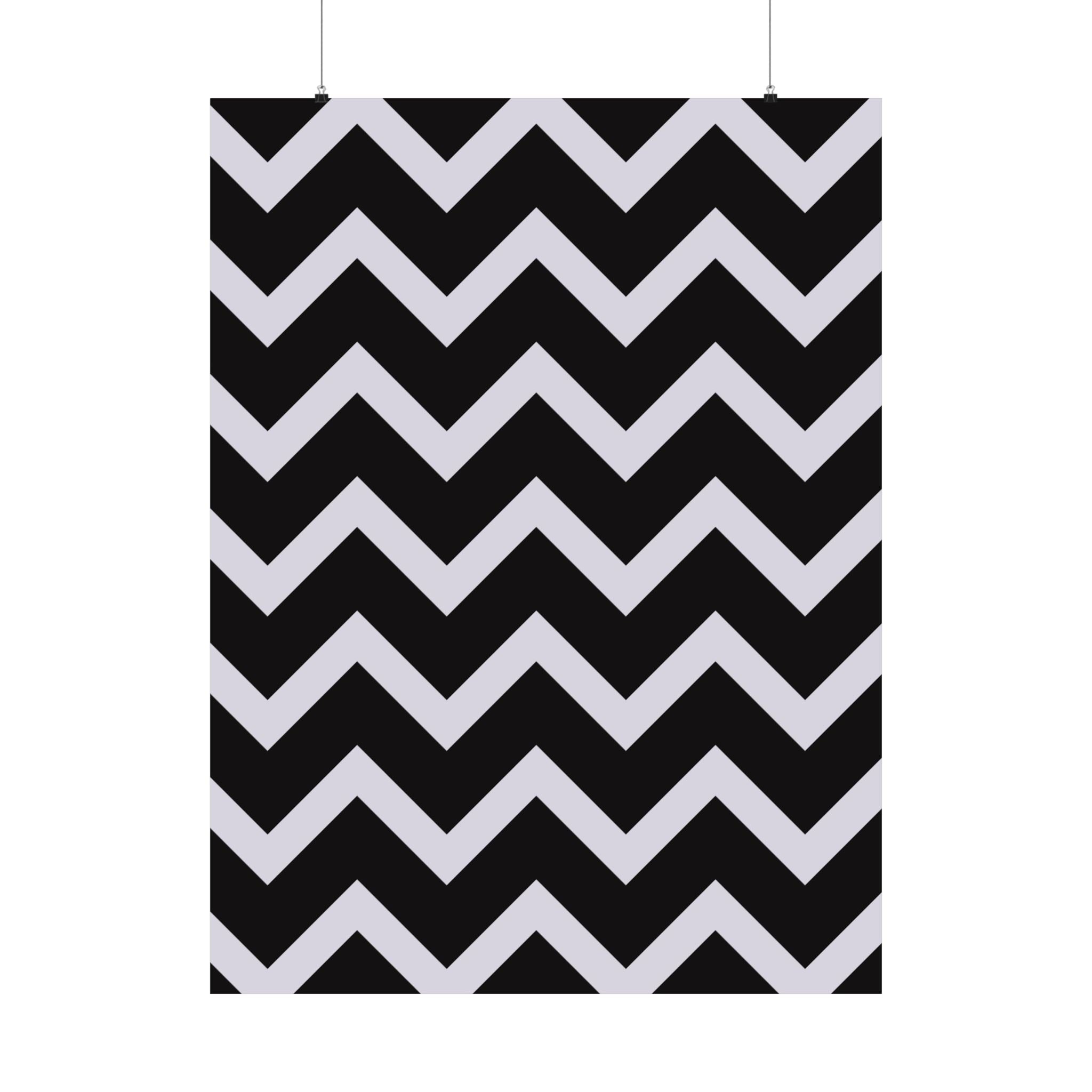 Modern Chevron Zigzag Geometric Poster