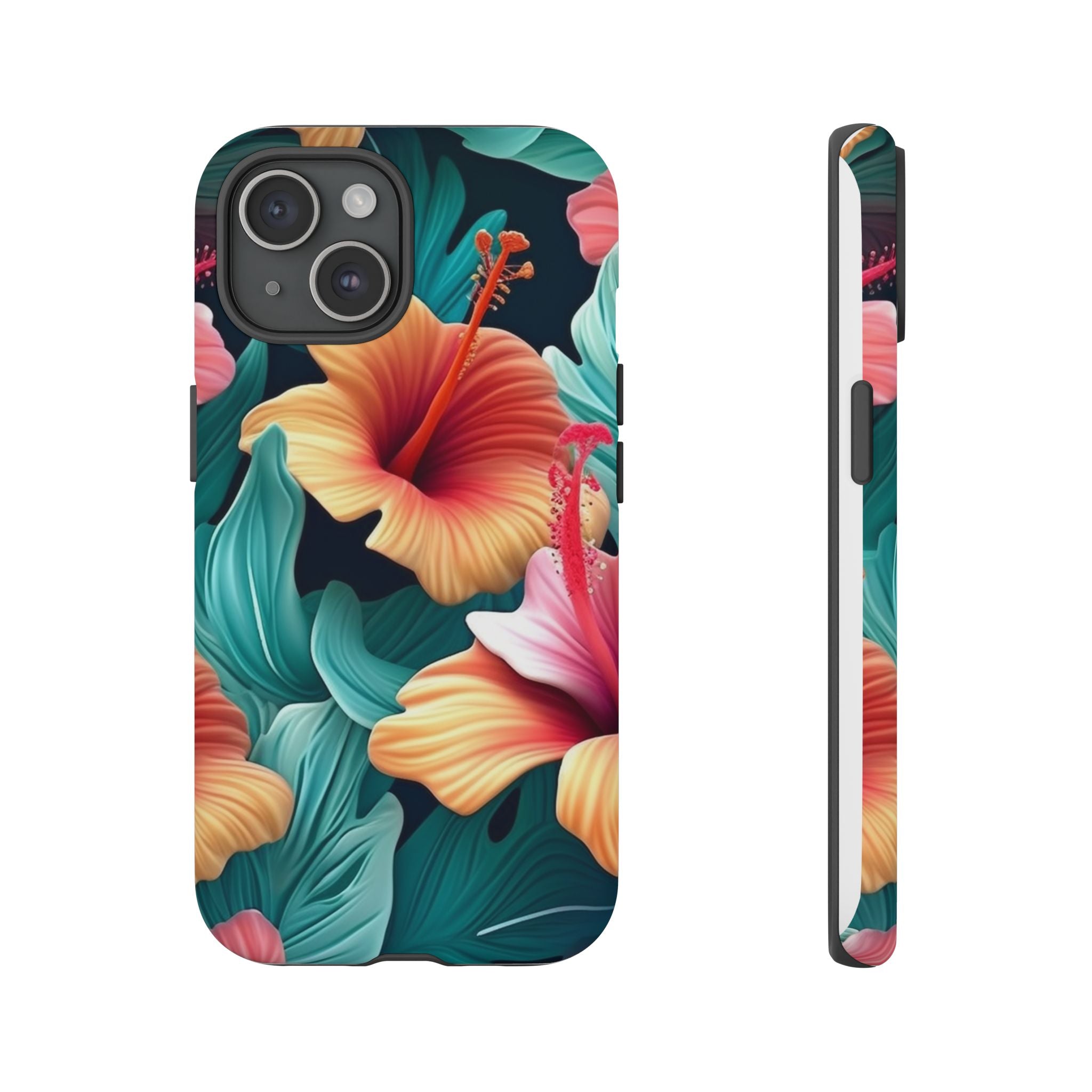 Tropical Hibiscus Hexagon iPhone Case