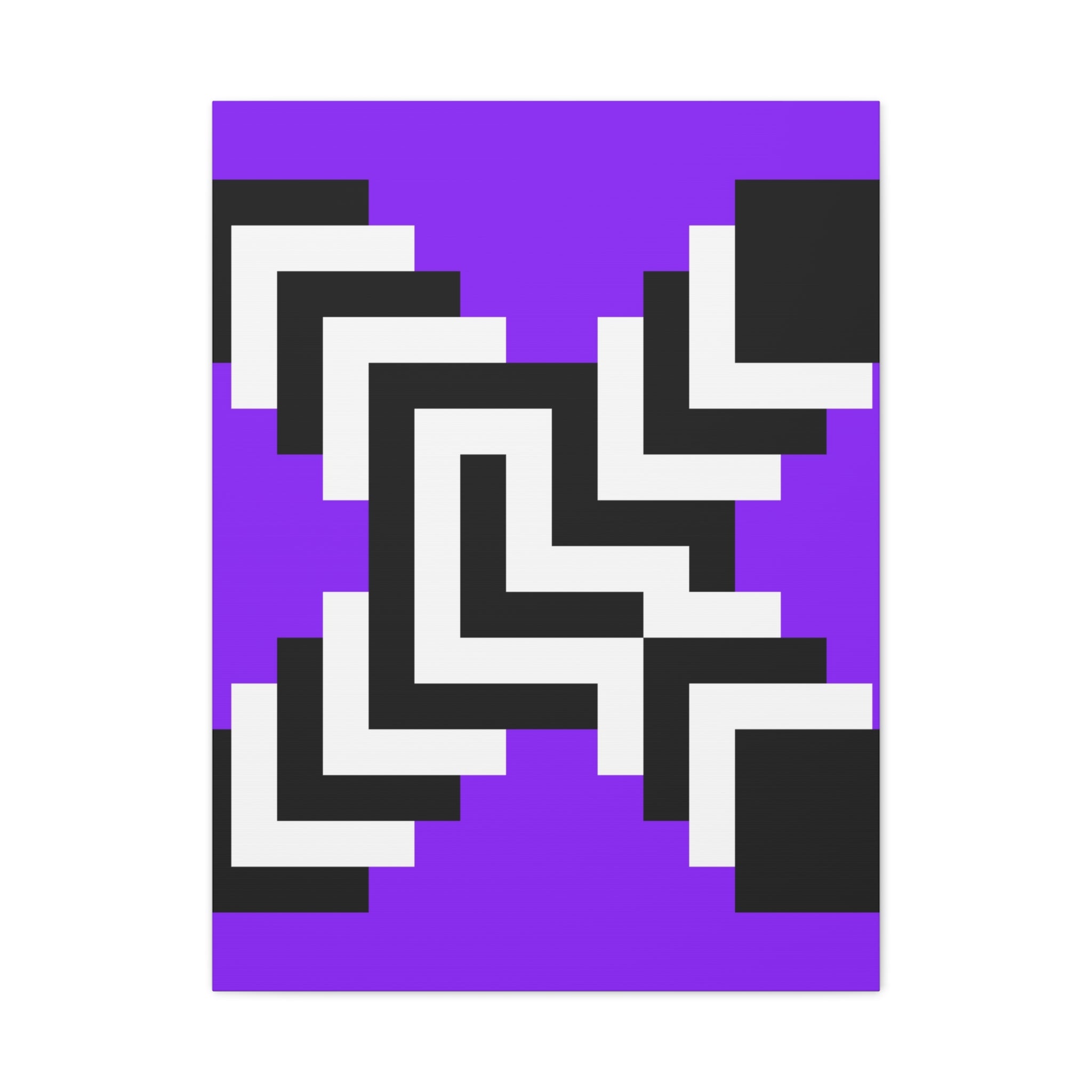 Purple Pixel Art Geometric Canvas