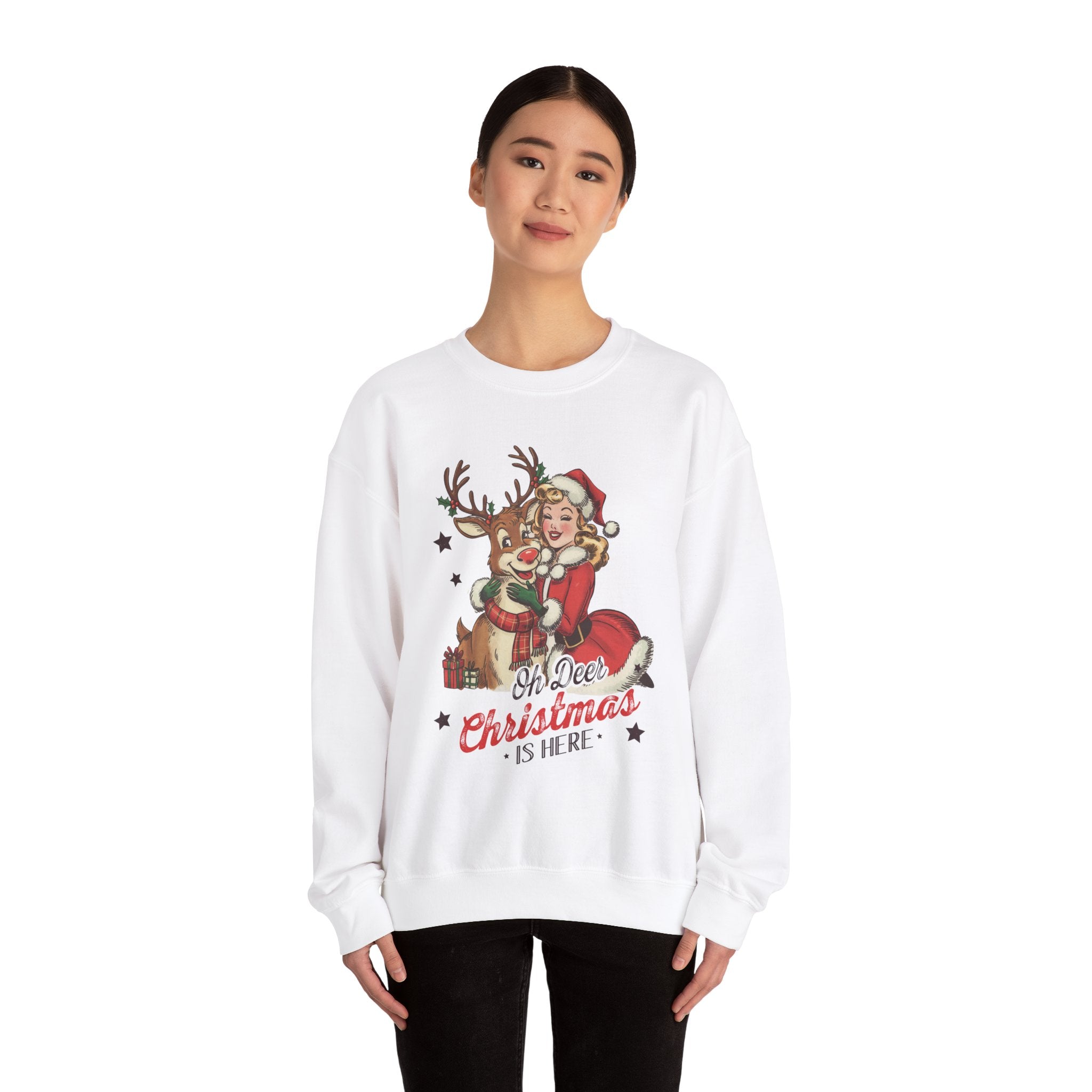 Oh Deer! Christmas Sweatshirt - Reindeer Hug