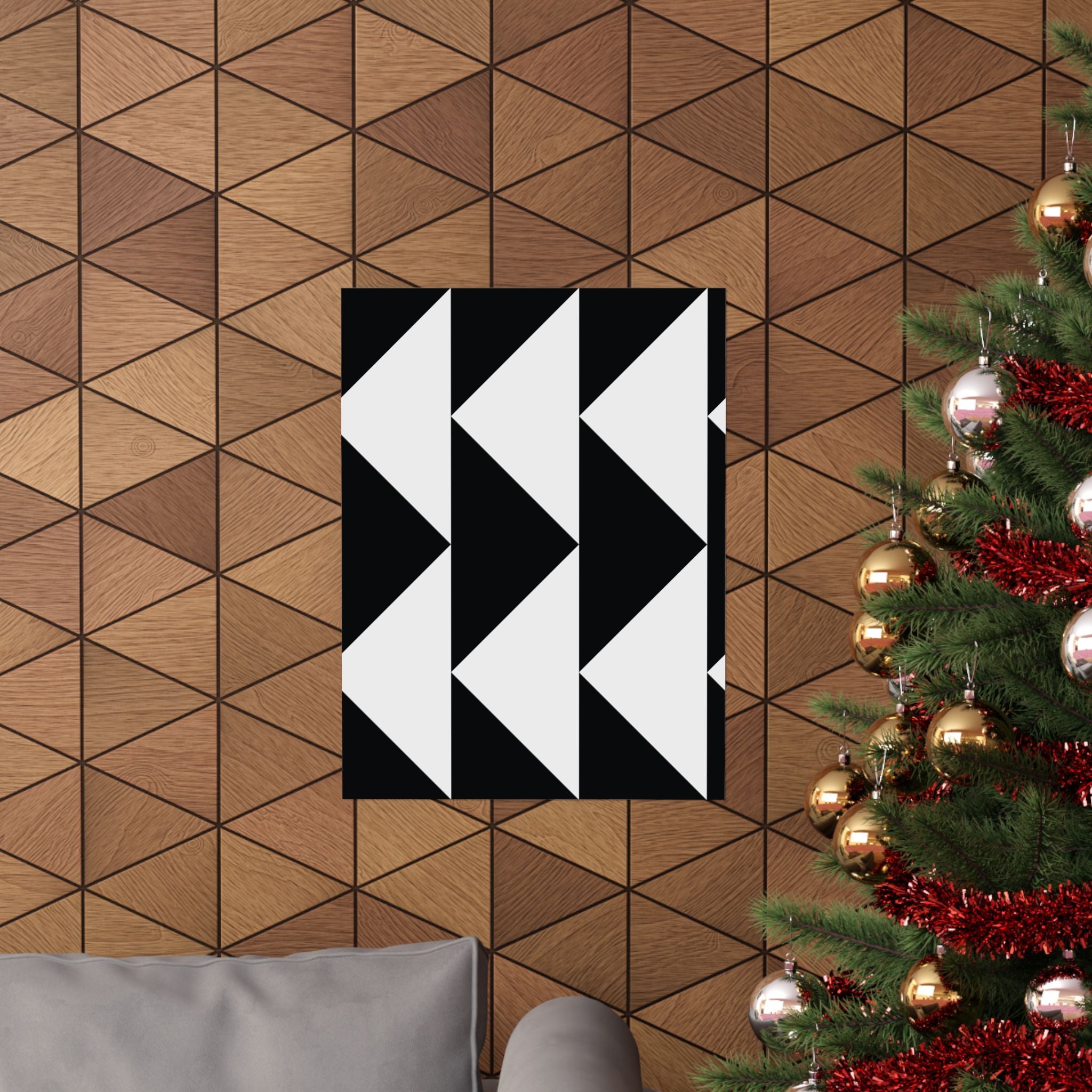 Modern Geometric Triangle Poster Art