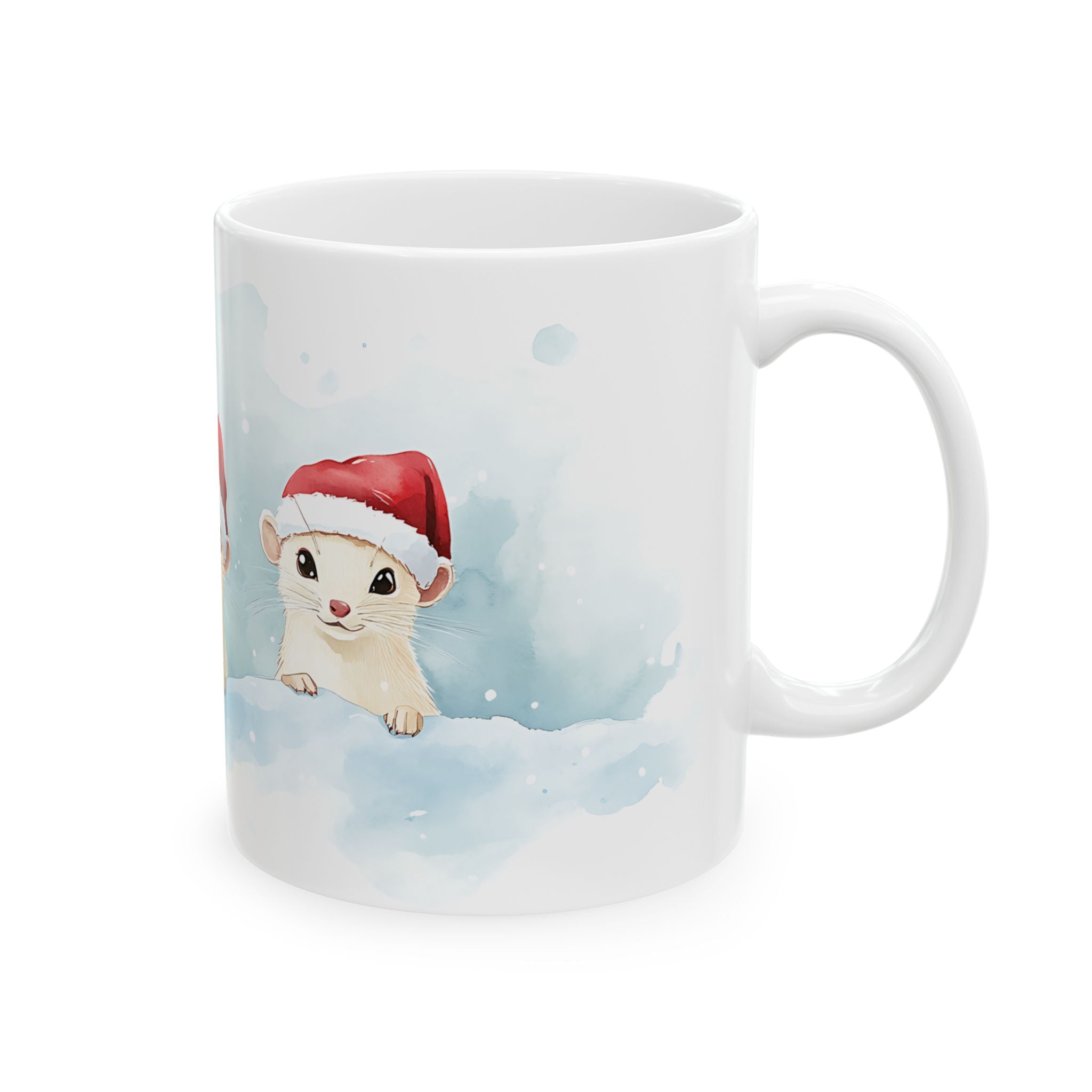 Cozy Ferret Christmas Mug