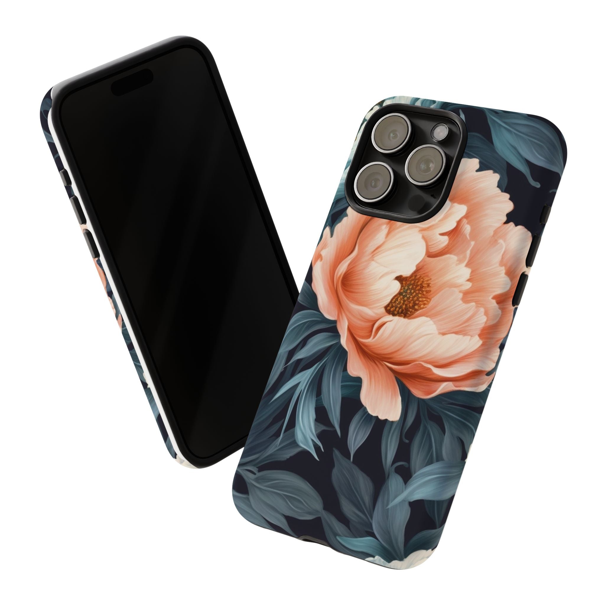 Moody Floral iPhone Case - Hexagon Stone