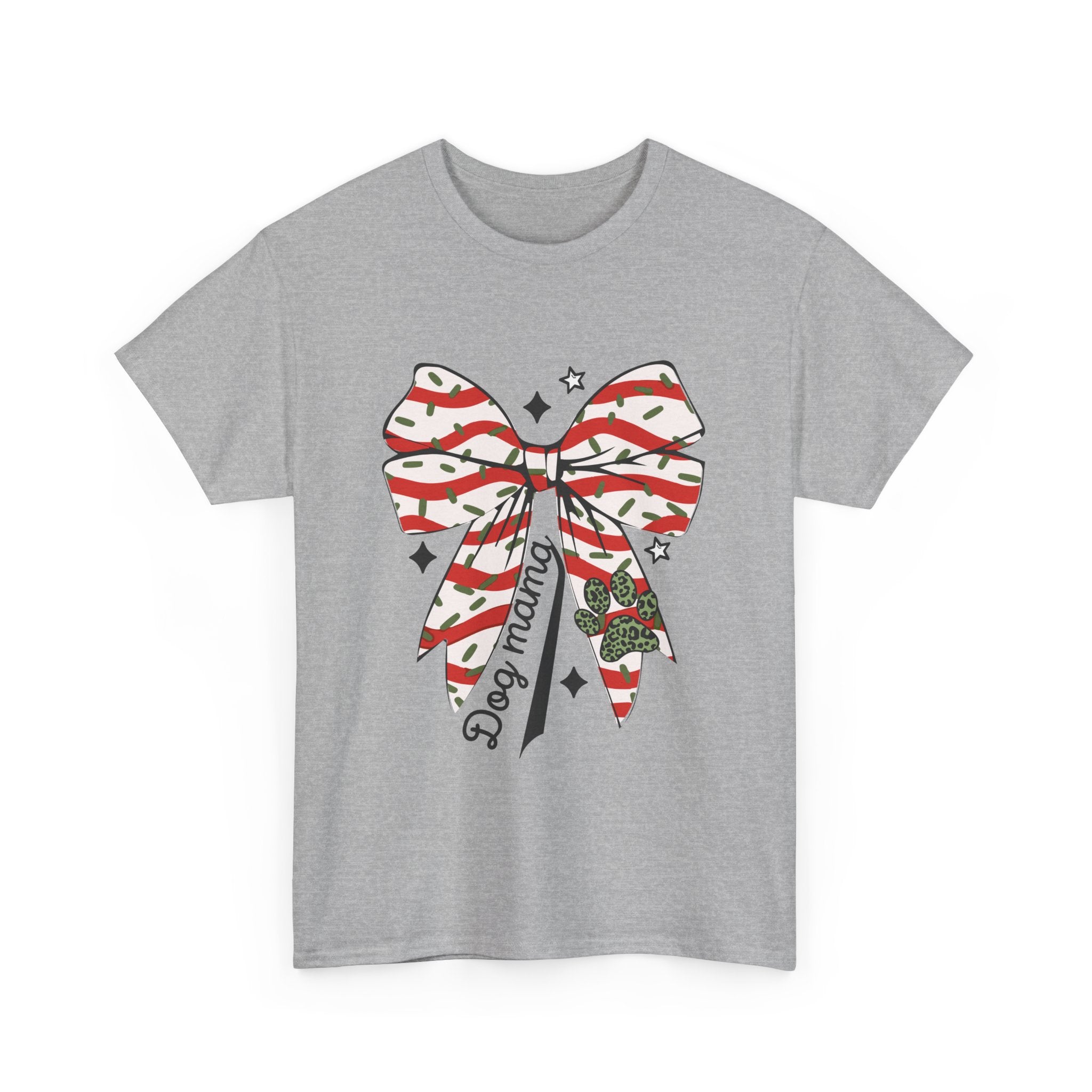 Dog Mama Christmas Bow T-Shirt