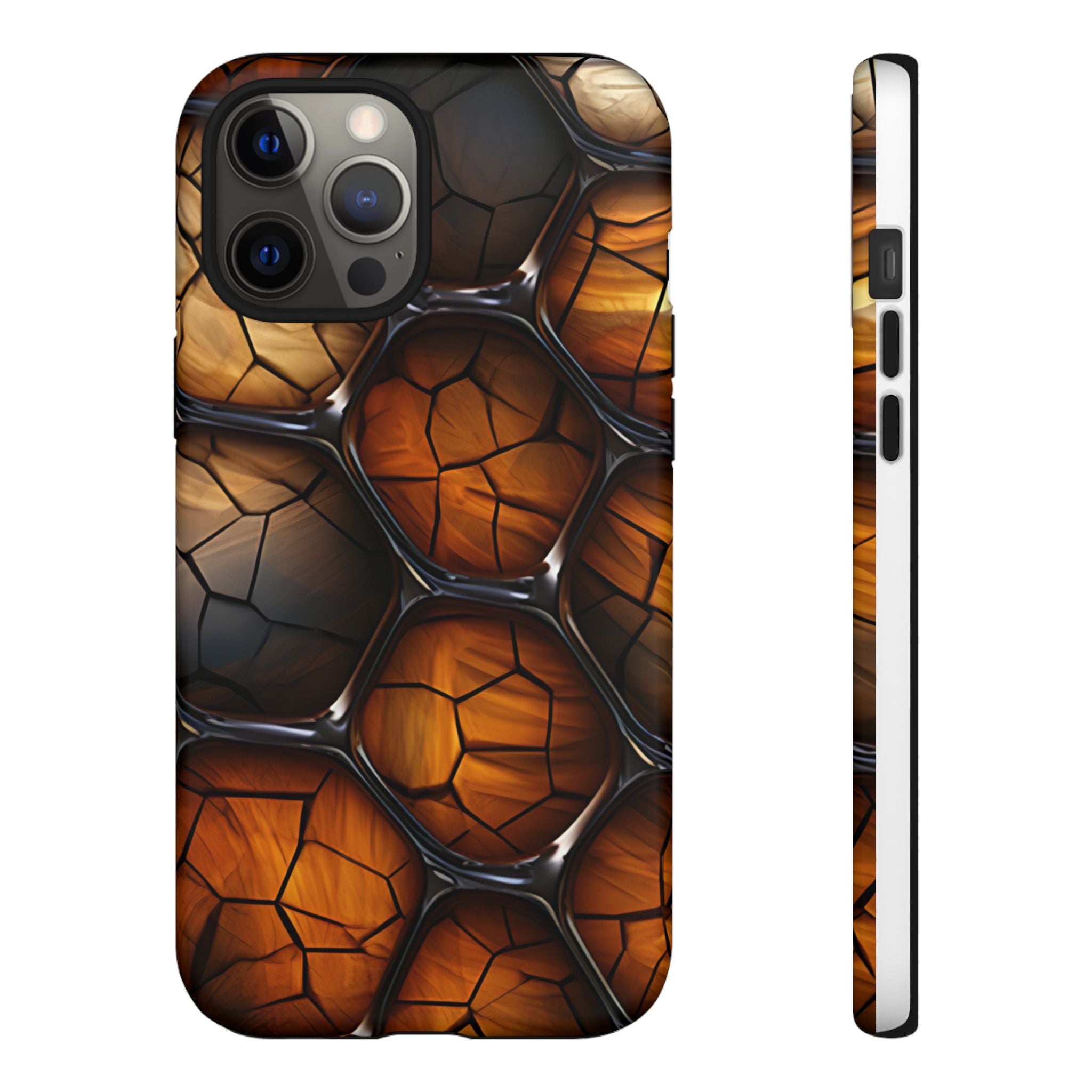 Cracked Wood Honeycomb iPhone Case