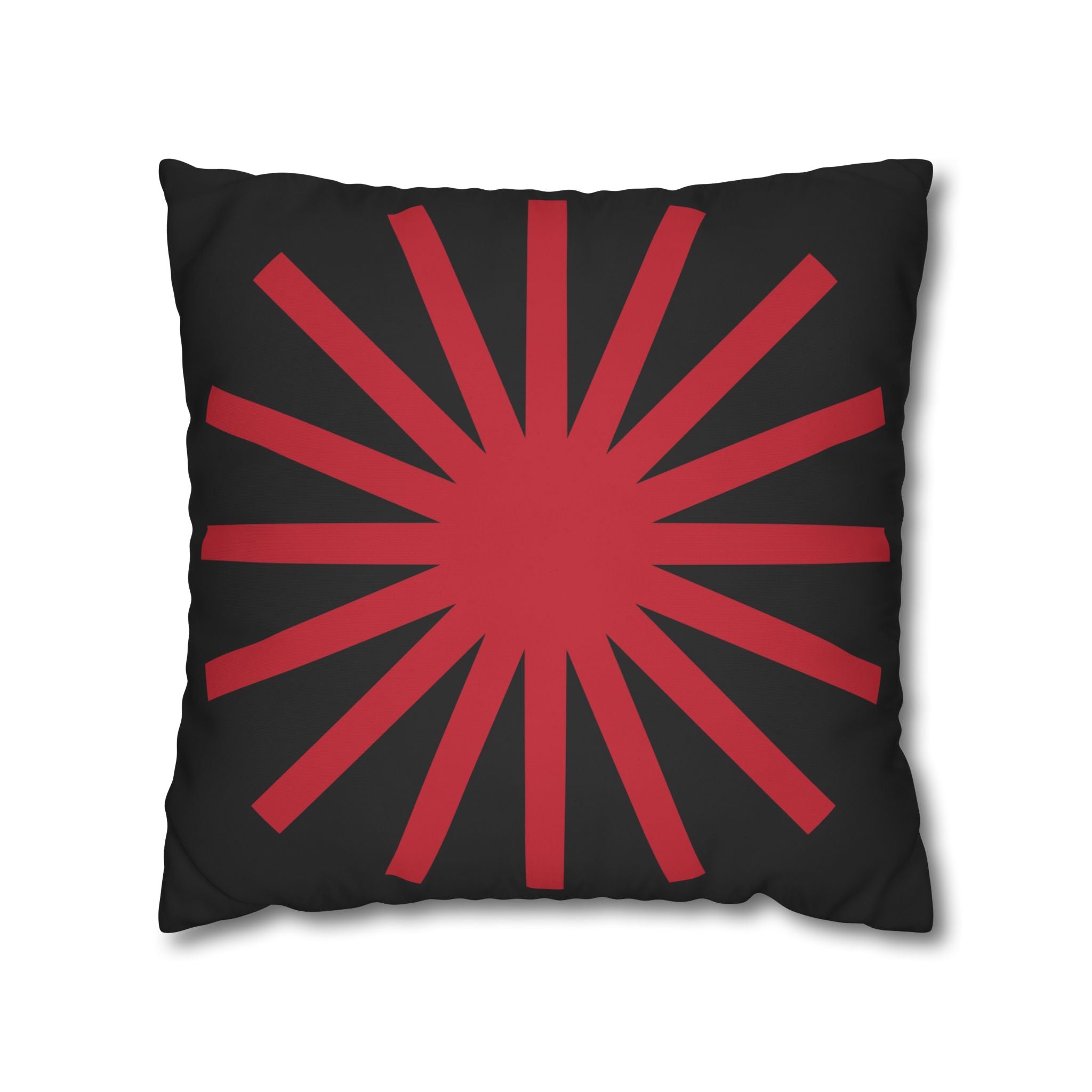 Red Sunburst Geometric Pillowcase