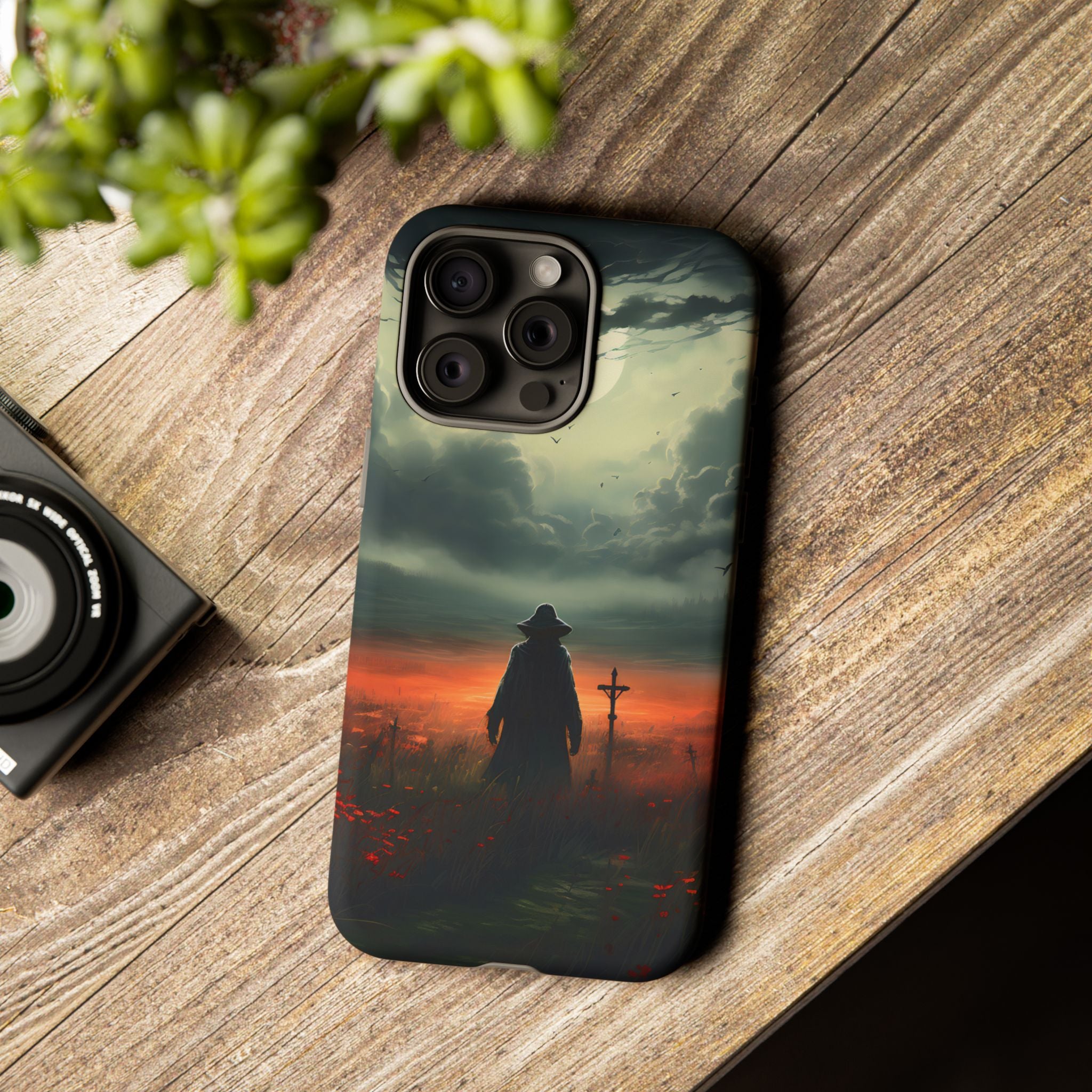 Haunted Field Hexagon Stone iPhone Case