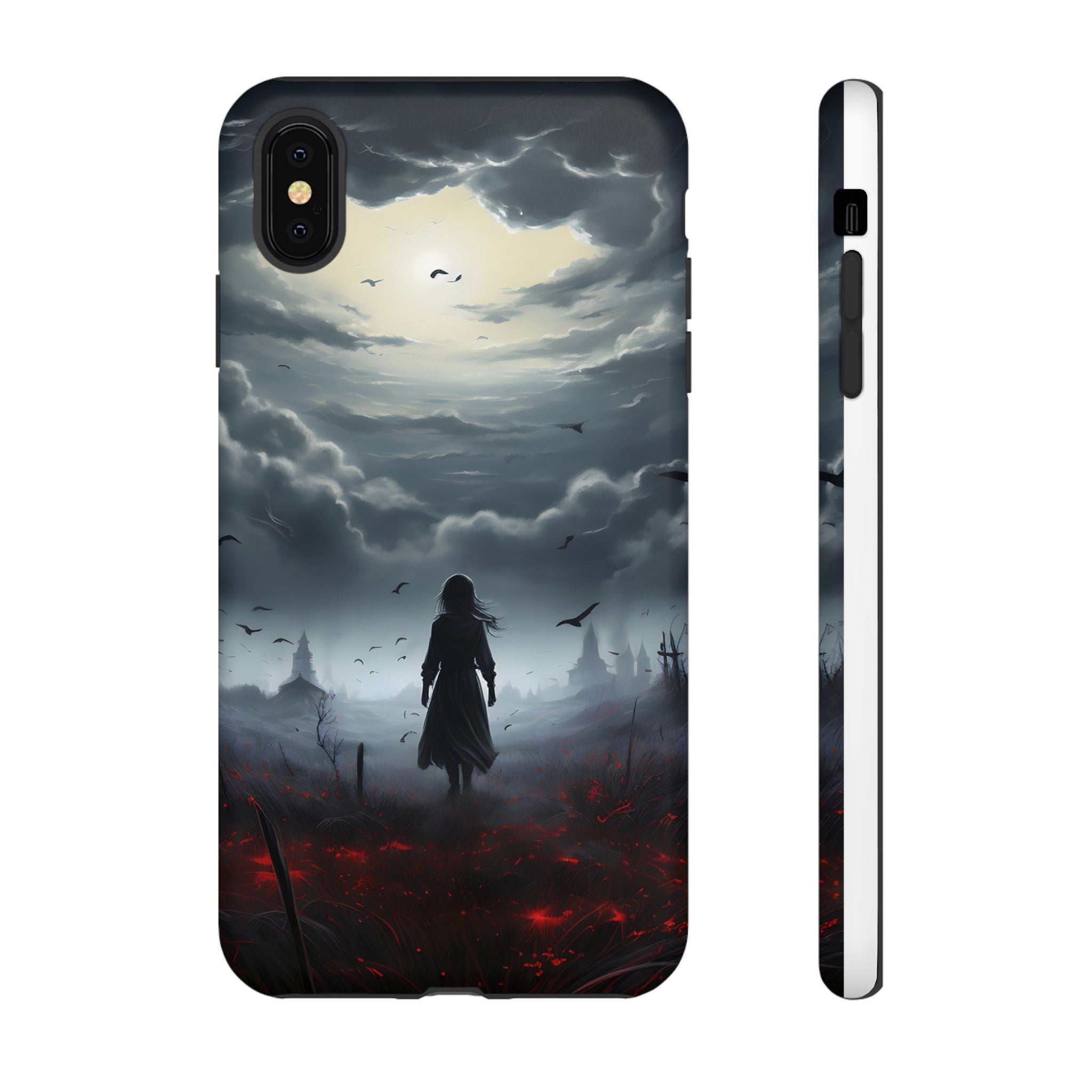 Stormy Silhouette Hexagon Stone iPhone Case