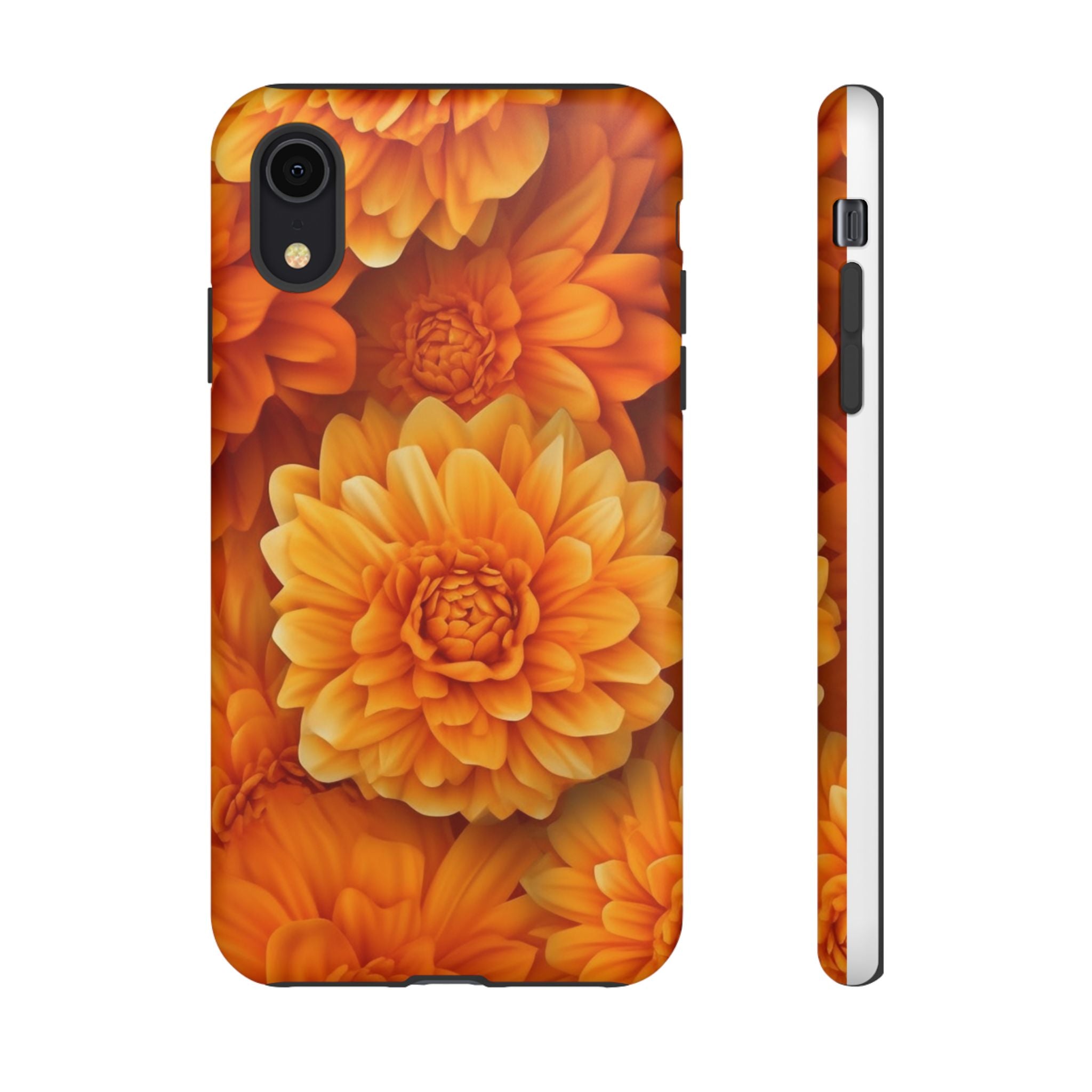 Fiery Dahlia Hexagon iPhone Case