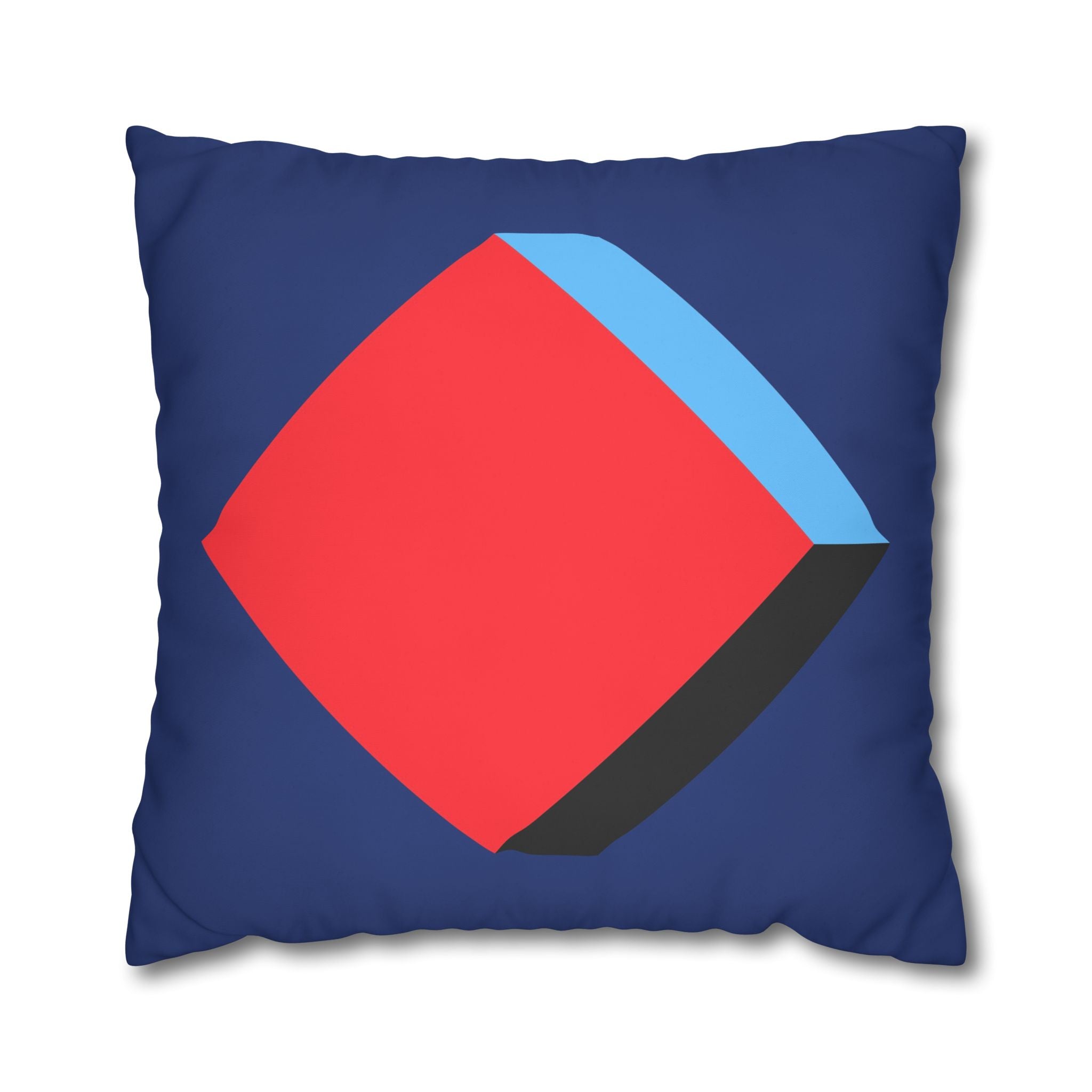 Geometric Diamond Pillowcase - Red & Blue