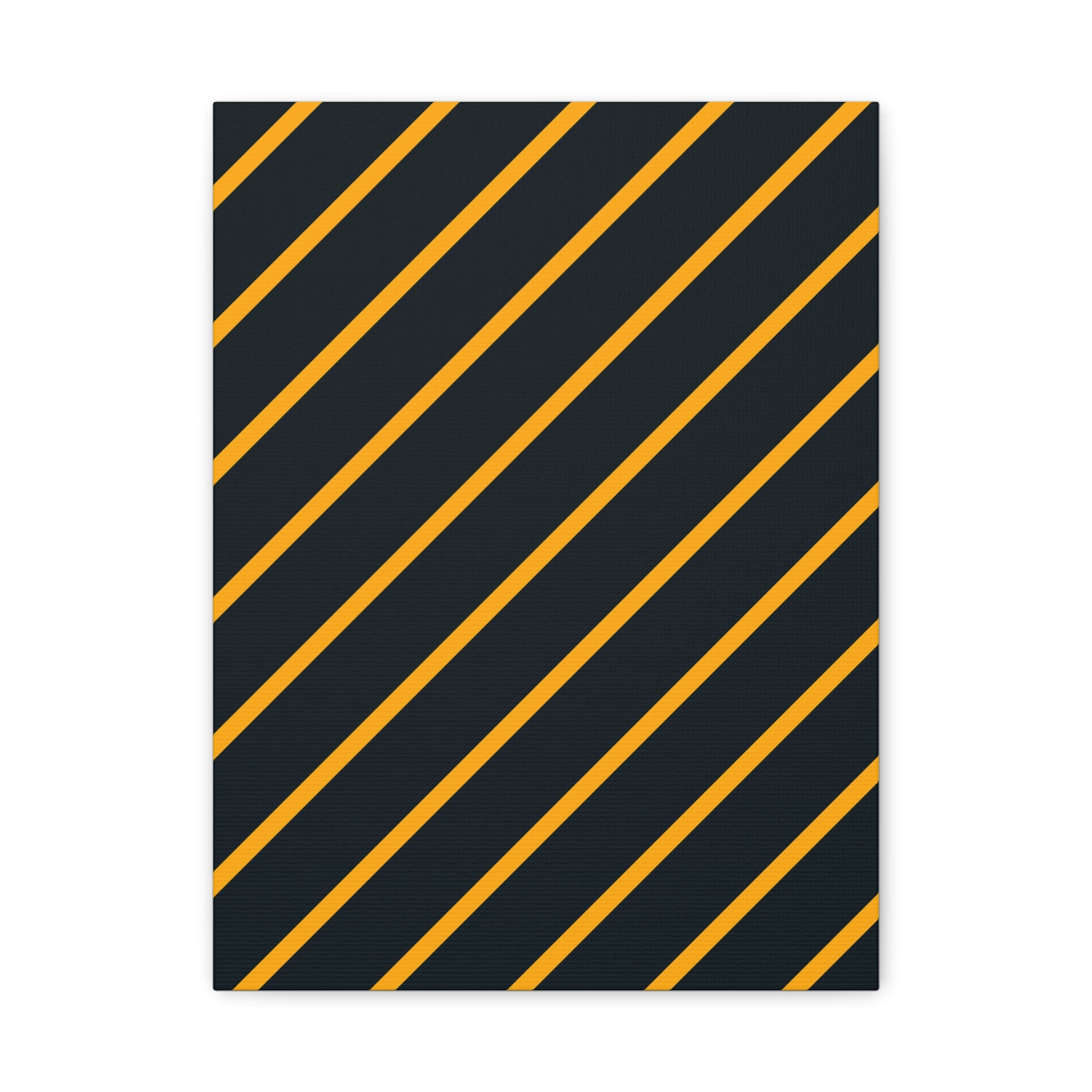 Bold Orange Diagonal Stripes Matte Canvas Art