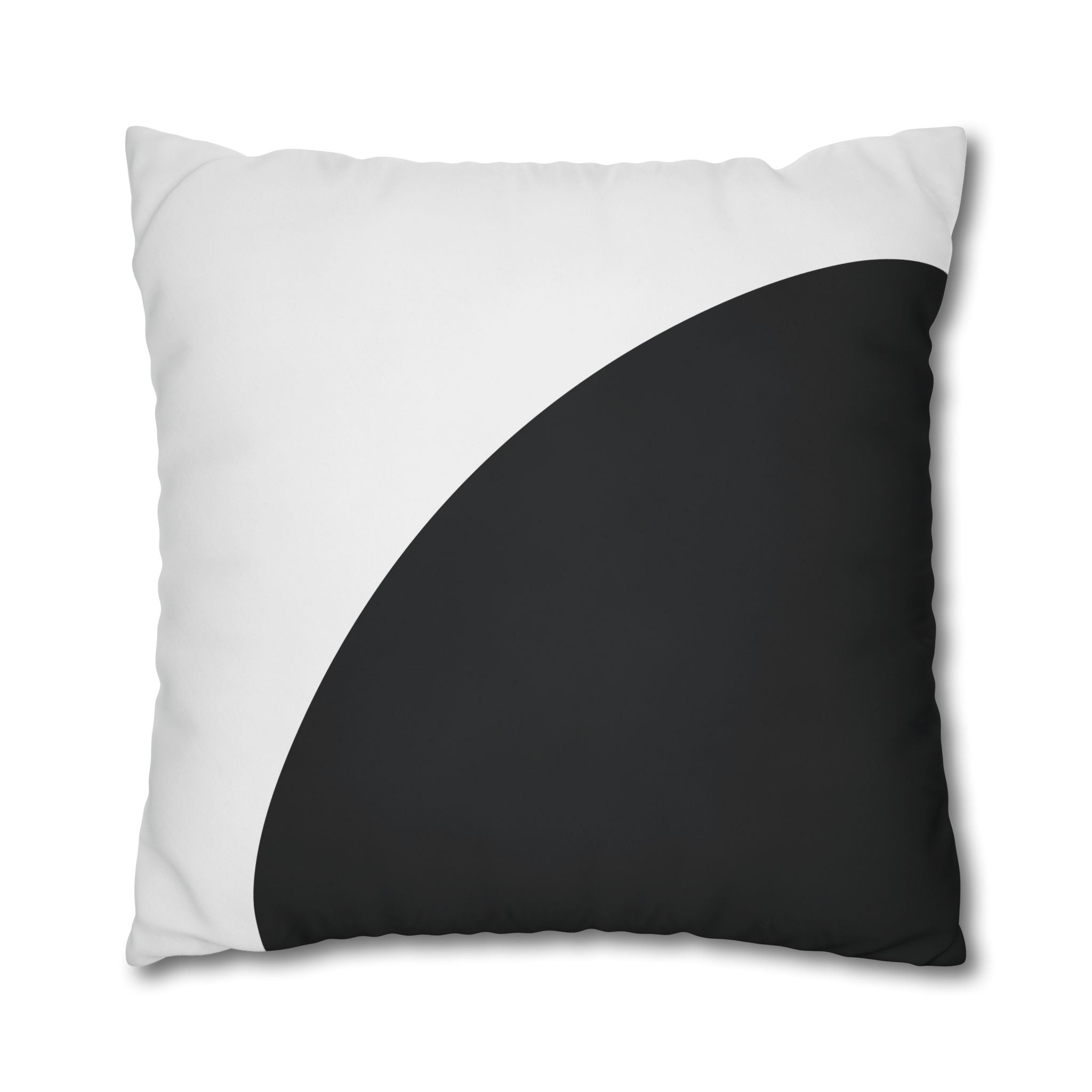 Minimalist Black & White Semi-Circle Pillowcase