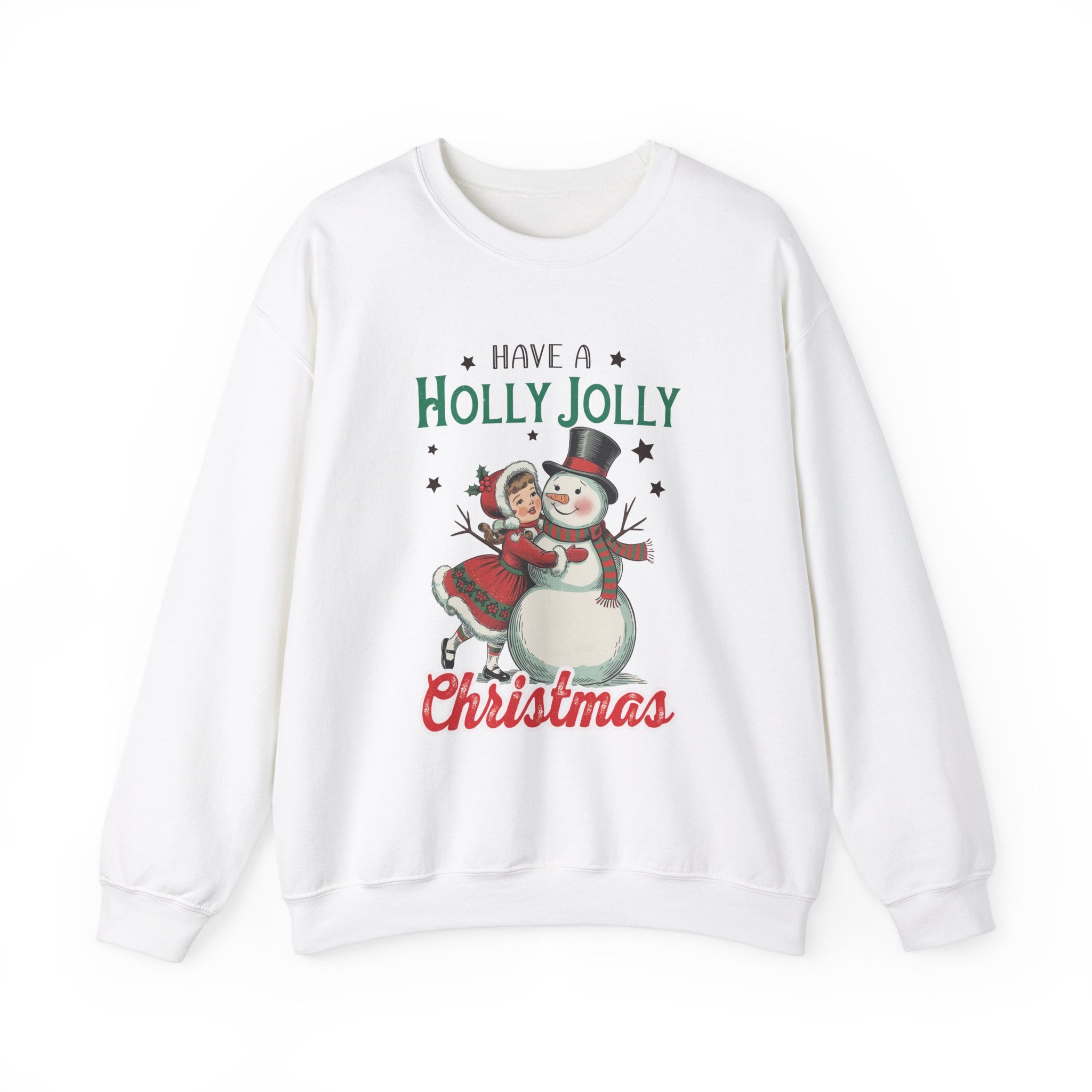 Holly Jolly Snowman Christmas Sweatshirt