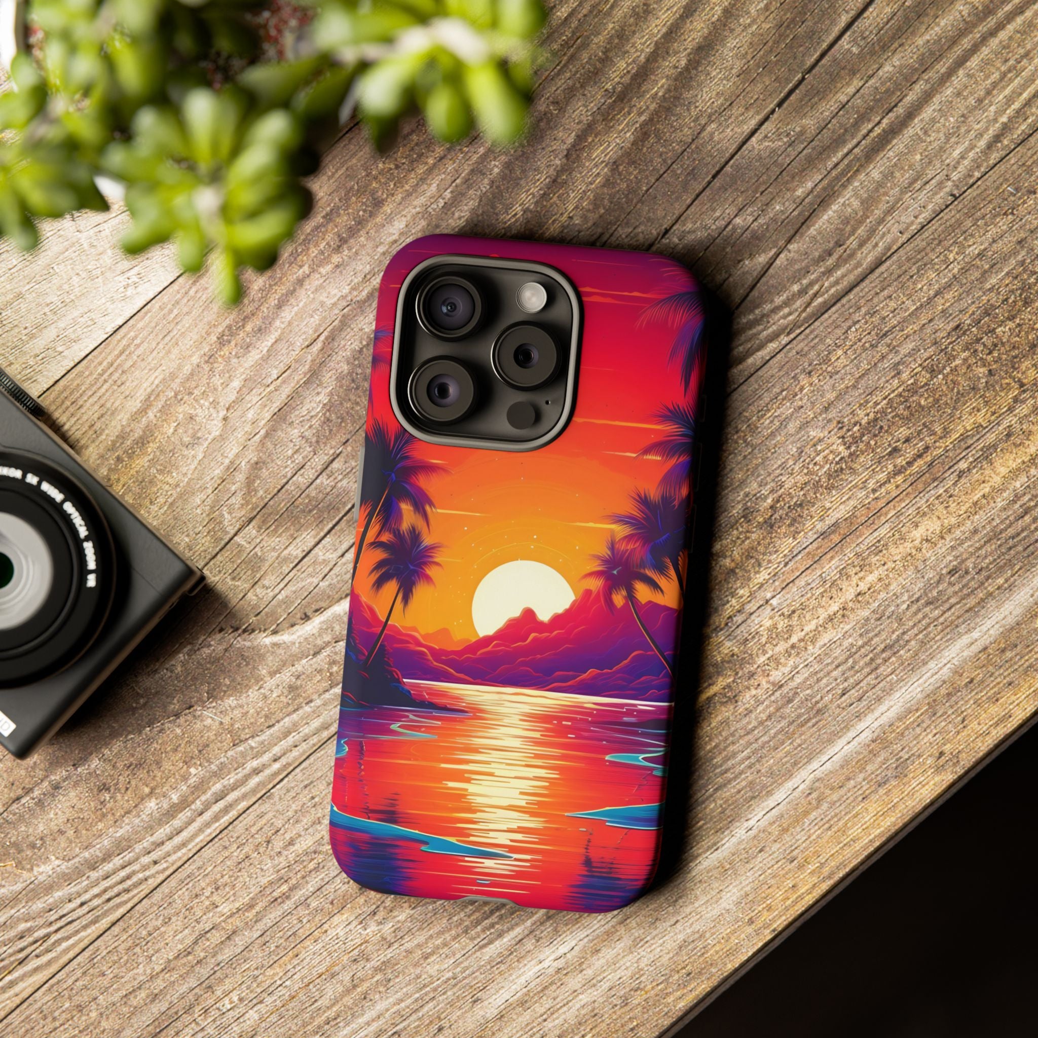 Sunset Beach Hexagon iPhone Case