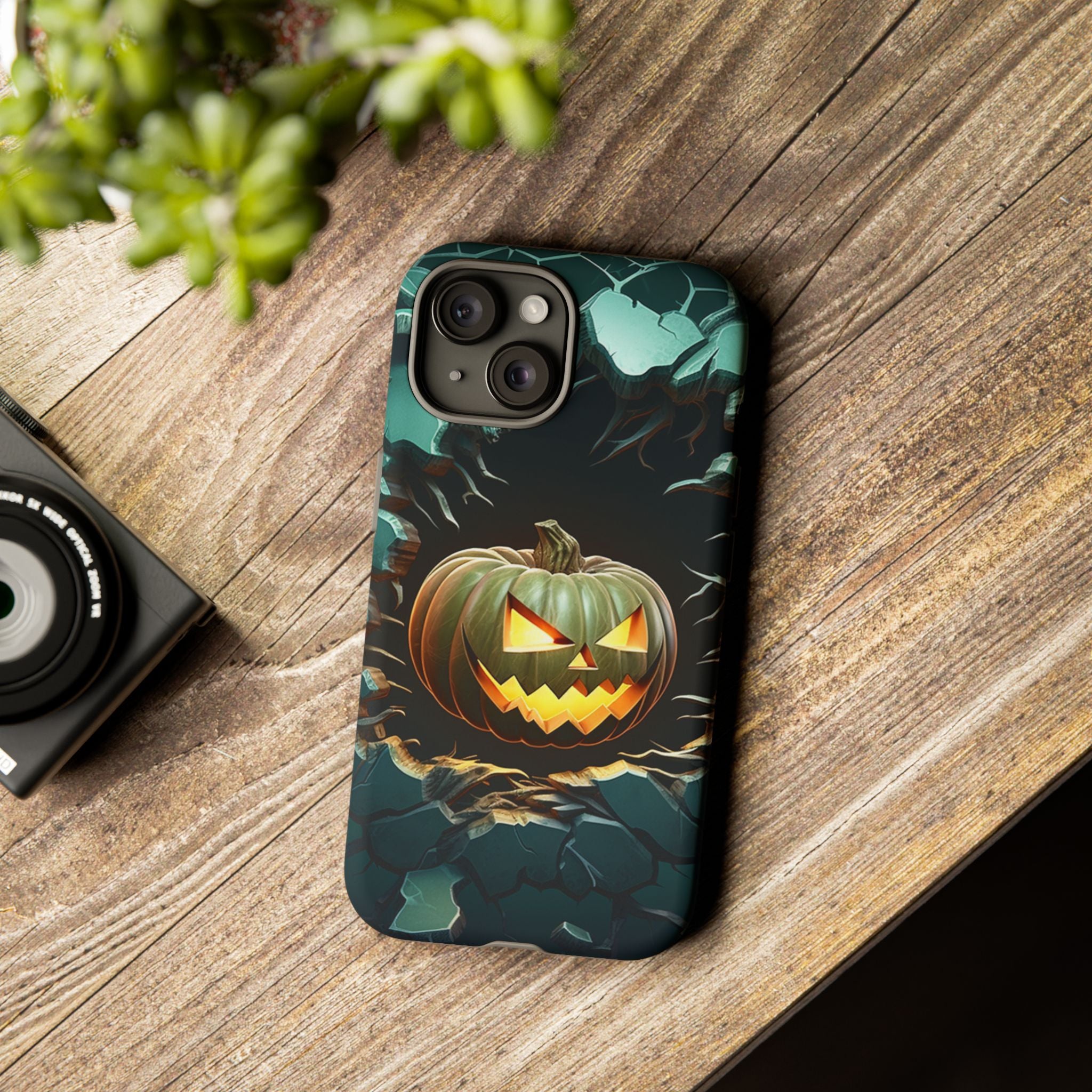 Spooky Jack-o'-Lantern Hexagon iPhone Case