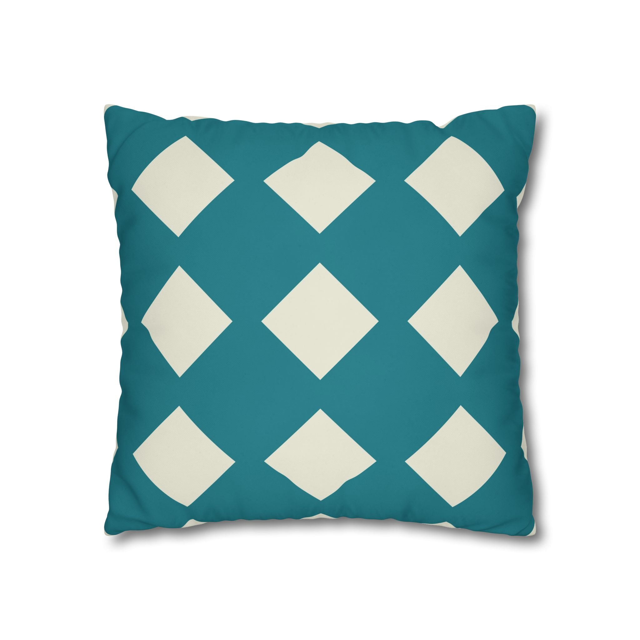 Geometric Teal & Beige Pillowcase