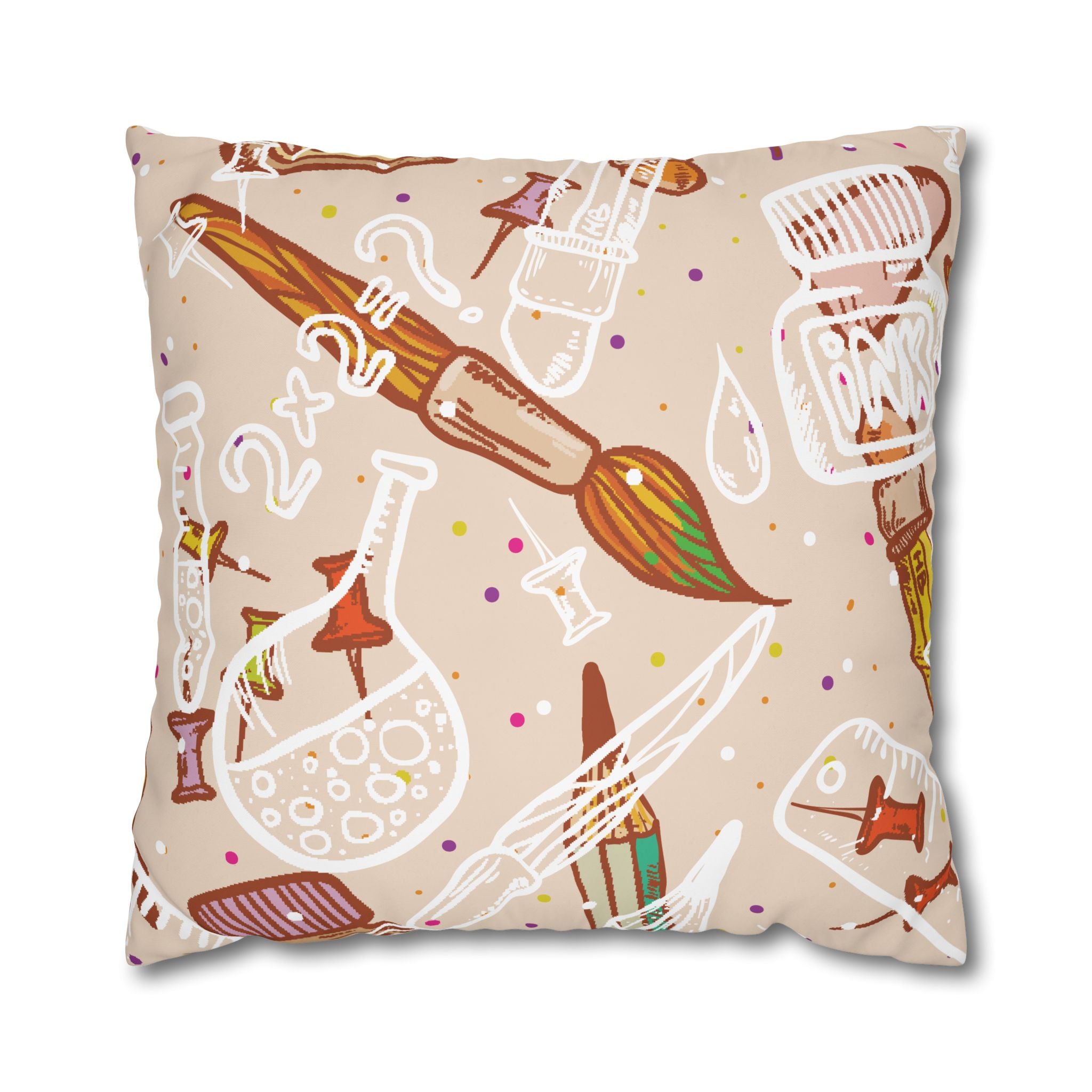 Whimsical School Supplies Pillowcase