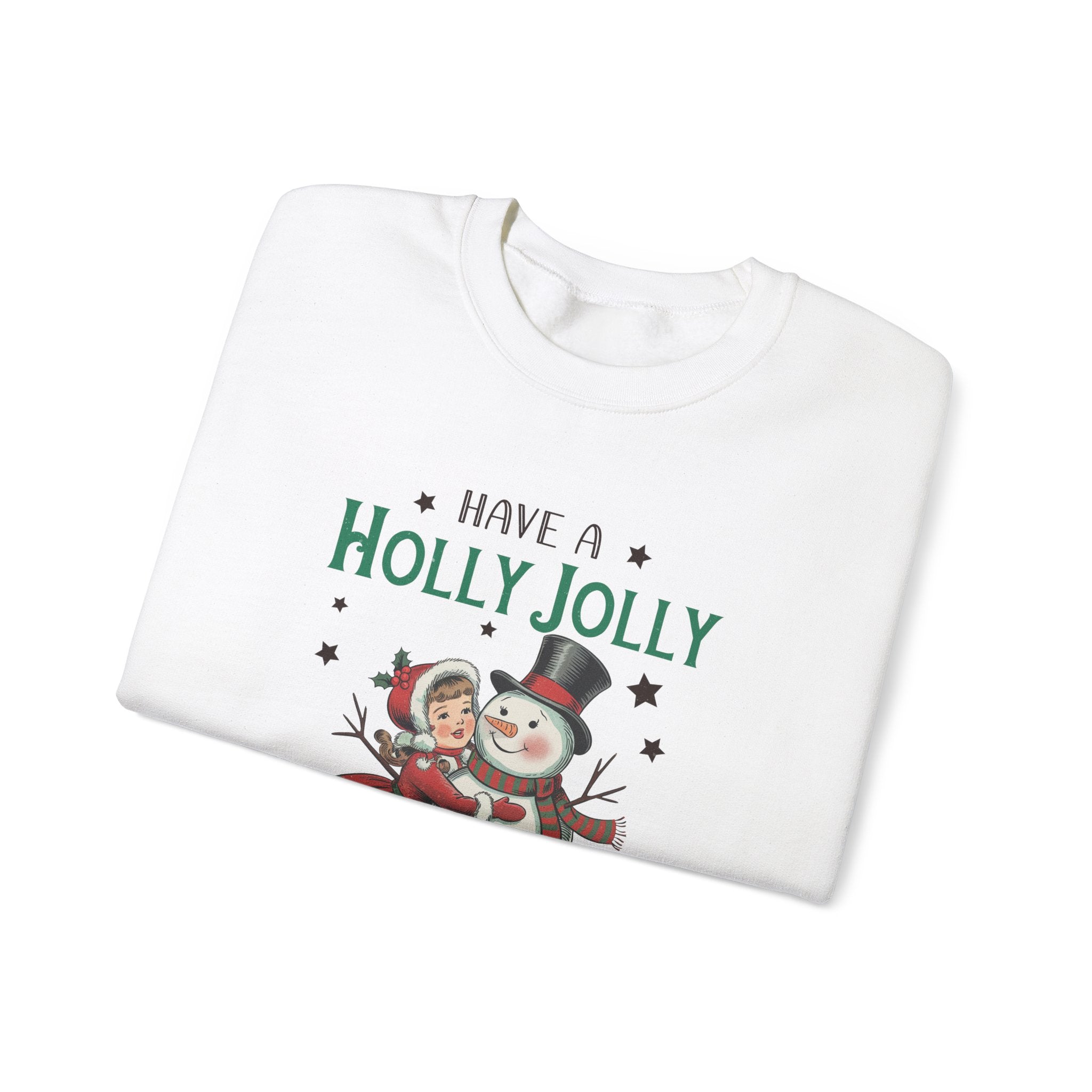 Holly Jolly Snowman Christmas Sweatshirt