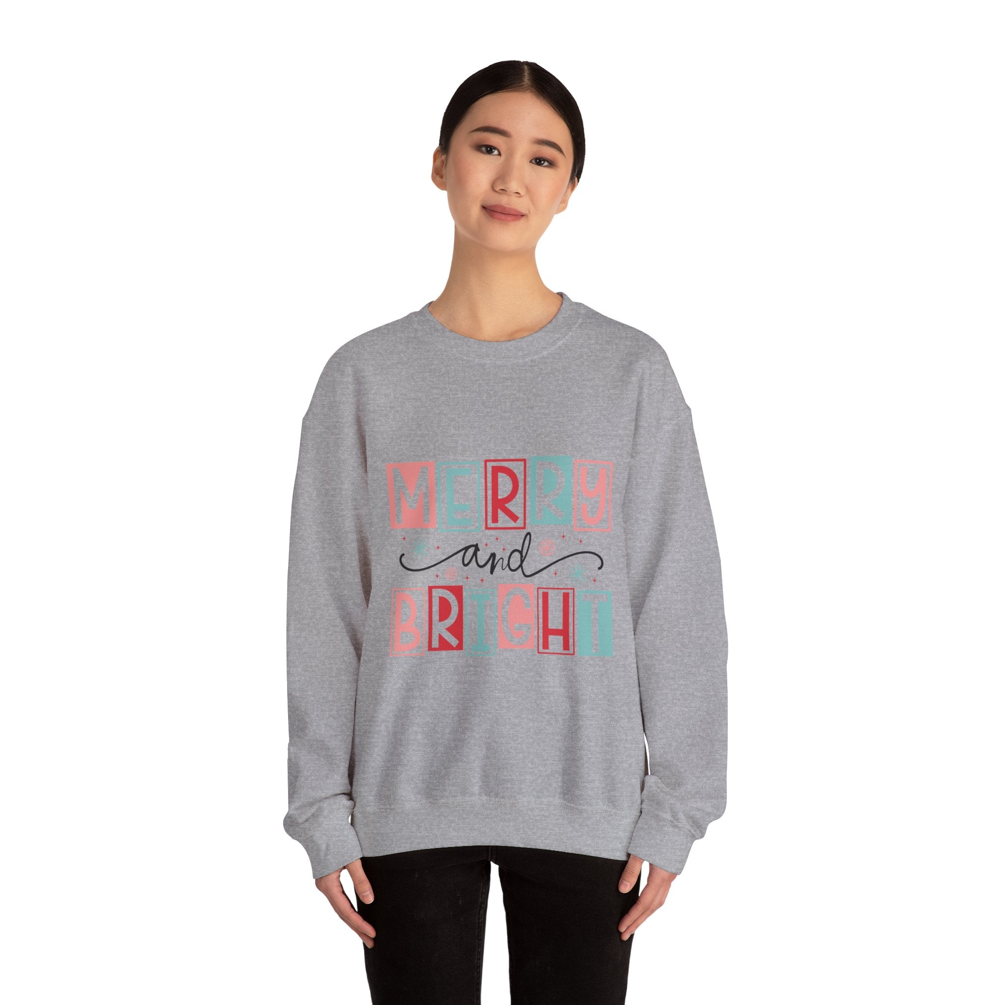 Merry Bright Retro Christmas Sweatshirt