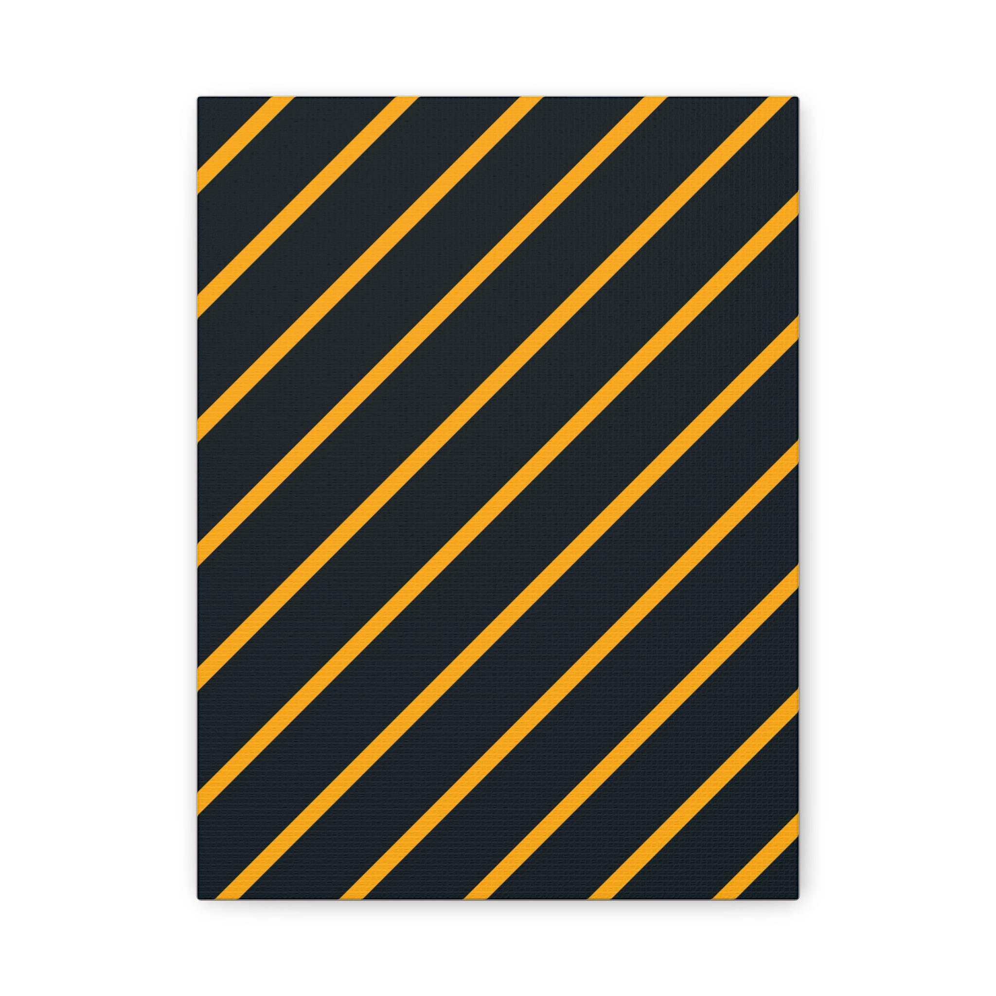 Bold Orange Diagonal Stripes Matte Canvas Art