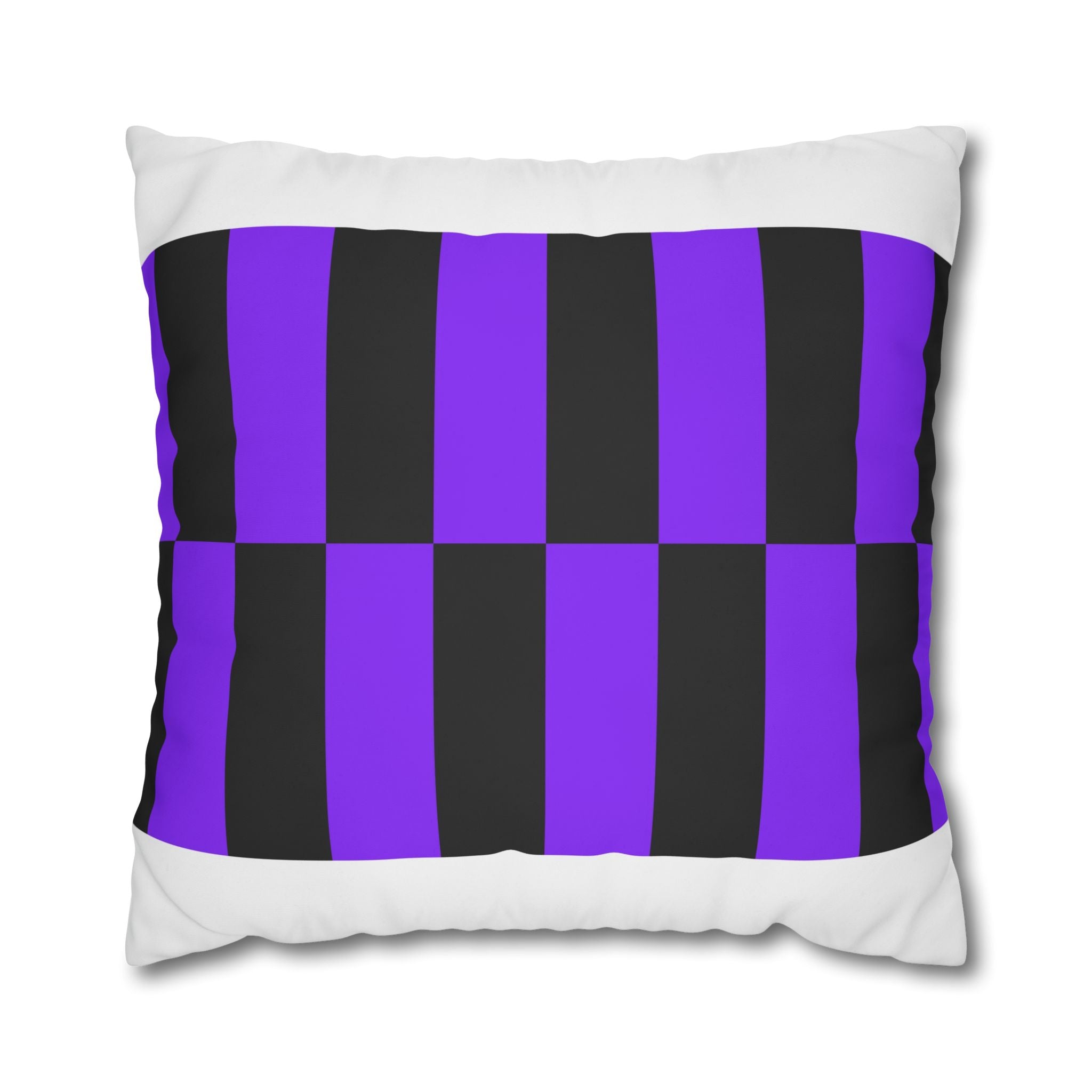 Checkered Pillowcase - Violet & Grey