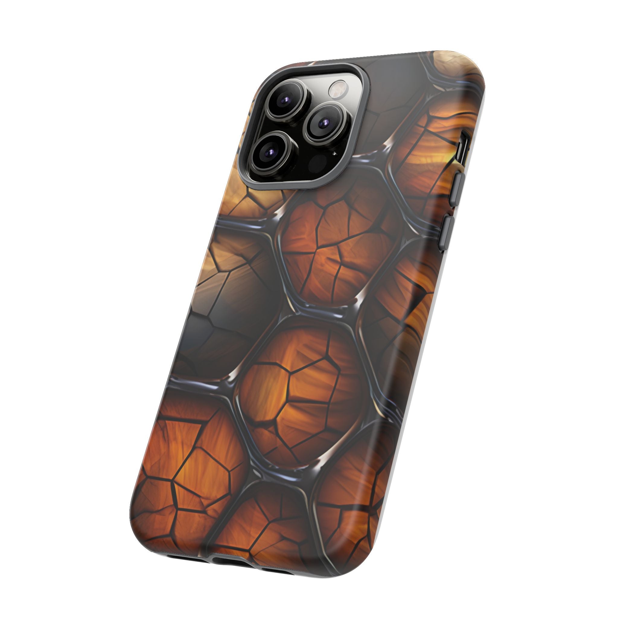 Cracked Wood Honeycomb iPhone Case