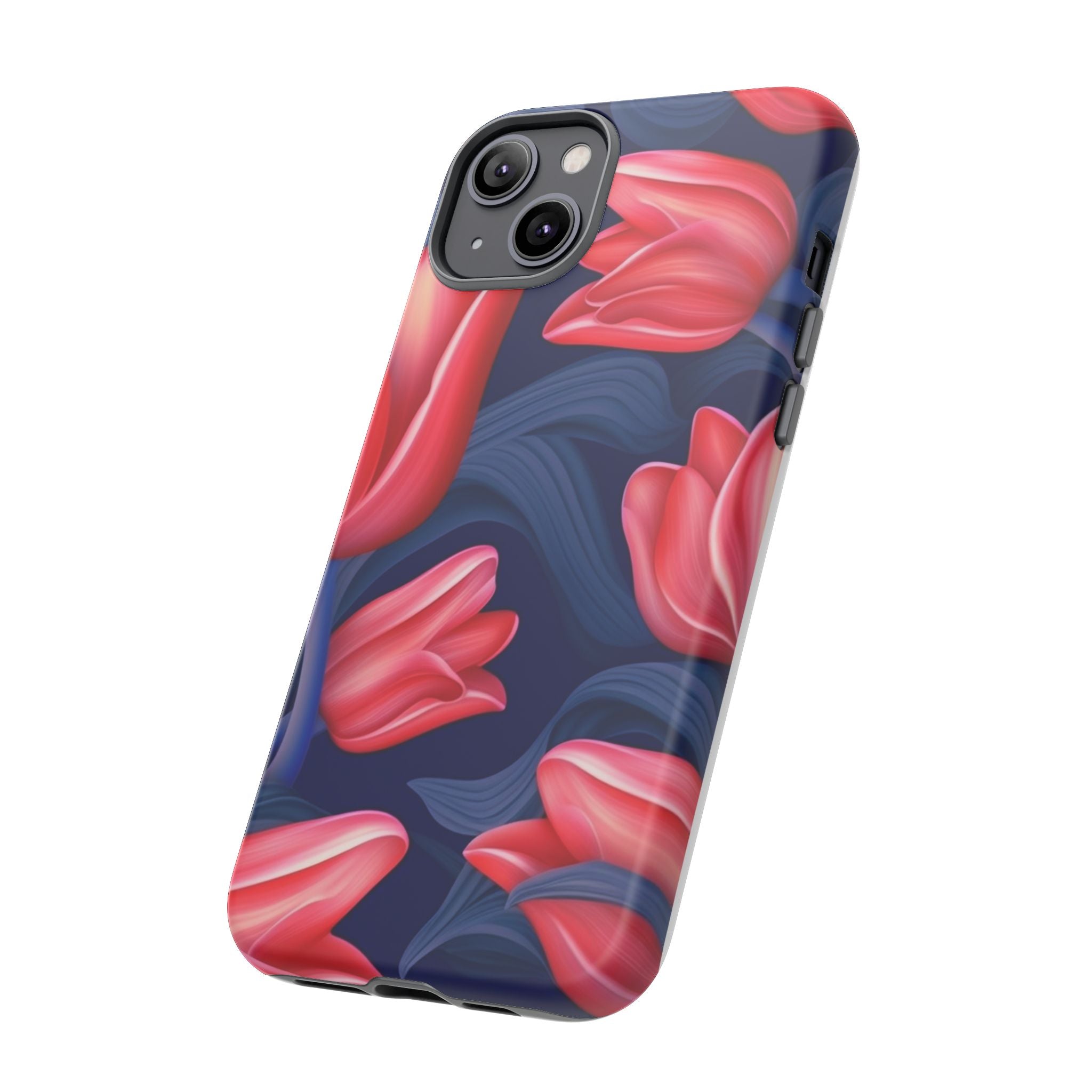 Red Tulip Hexagon iPhone Case - Rugged