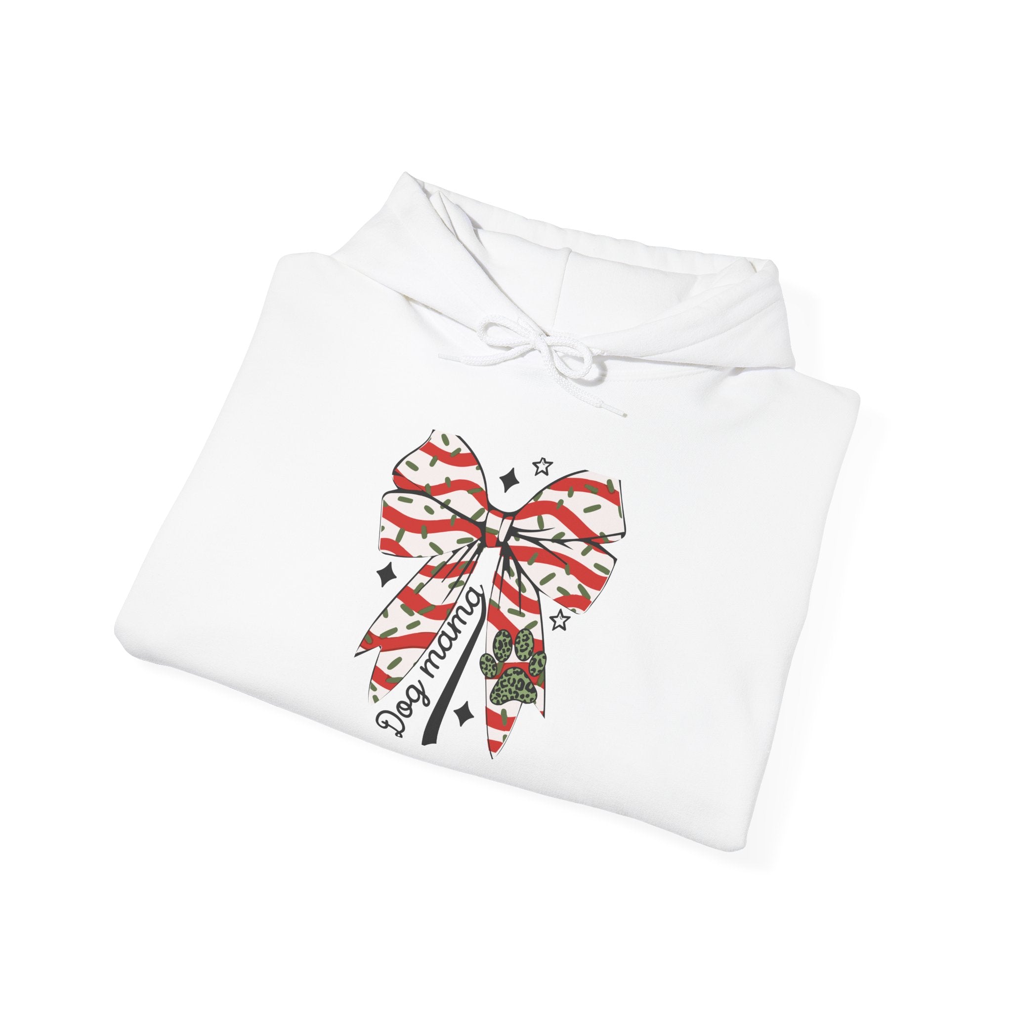 Dog Mama Christmas Hoodie: Festive Bow