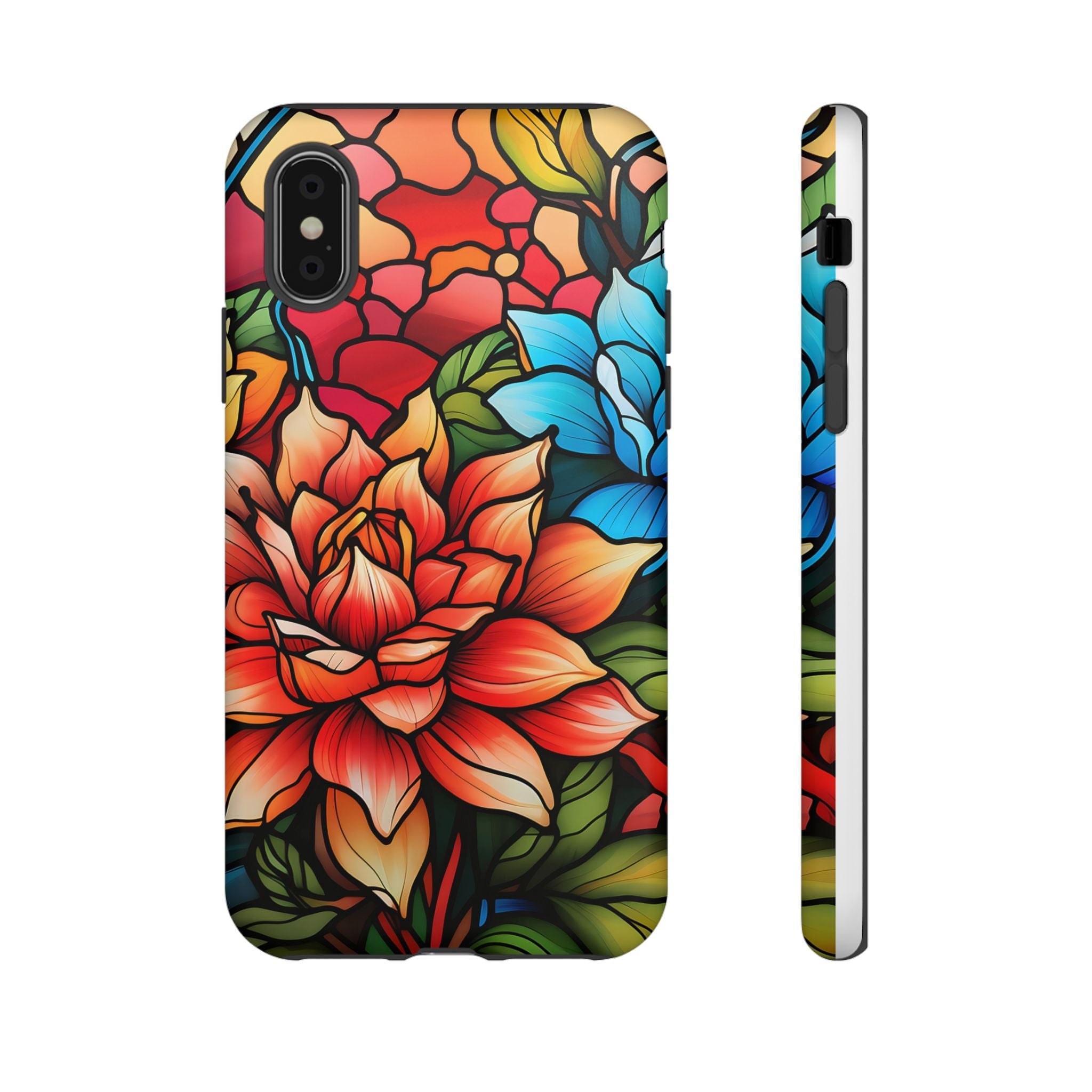 Stained Glass Floral iPhone Case - Hexagon Stone