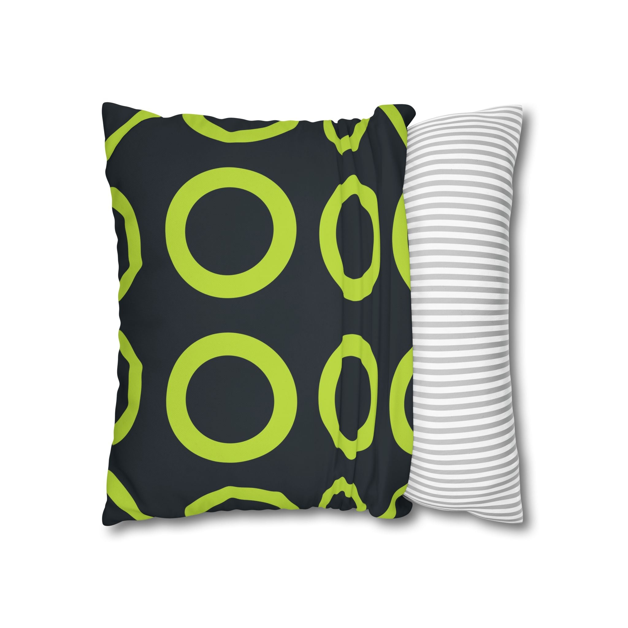 Lime Green Circle Geo Pillowcase