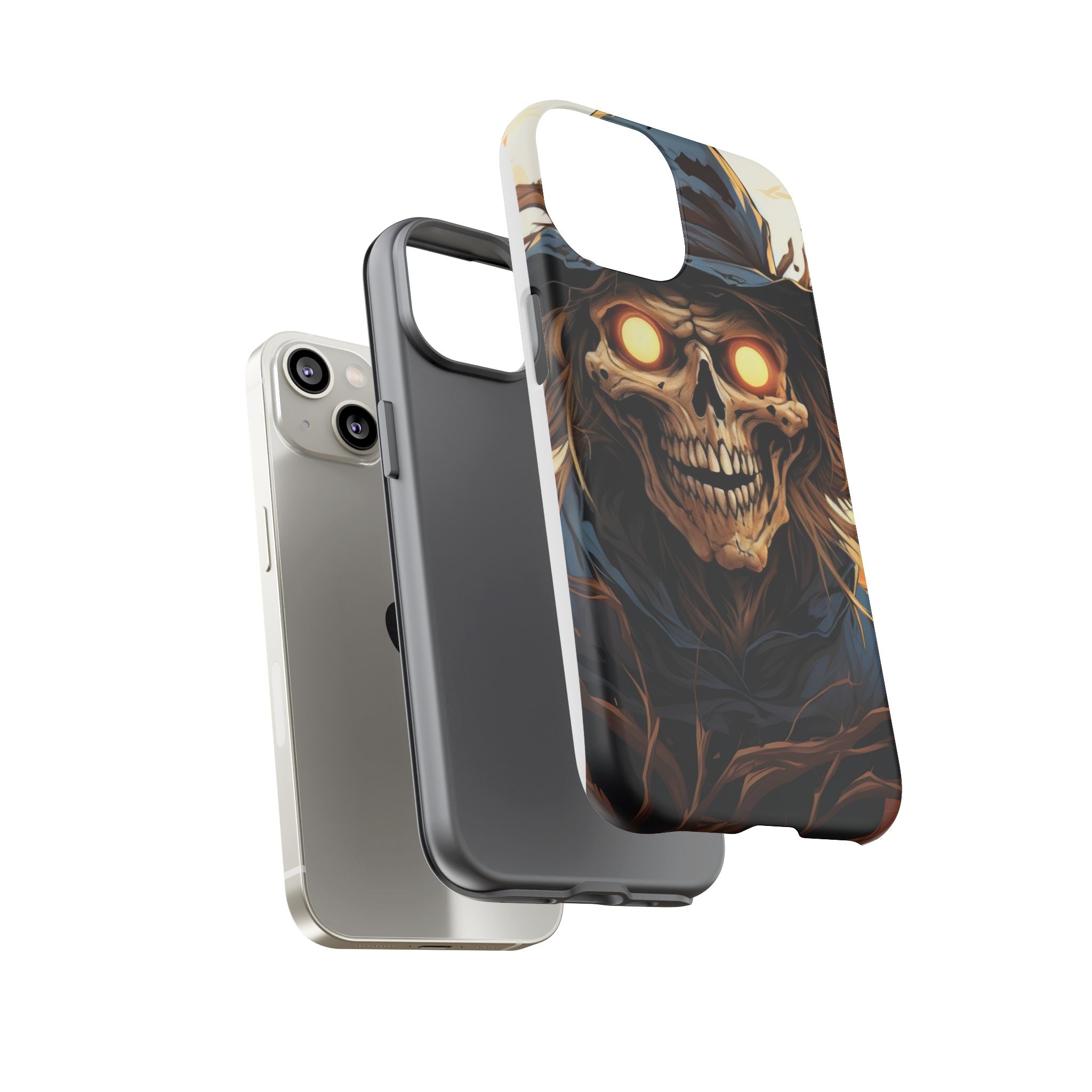 Eerie Scarecrow Hexagon Stone iPhone Case