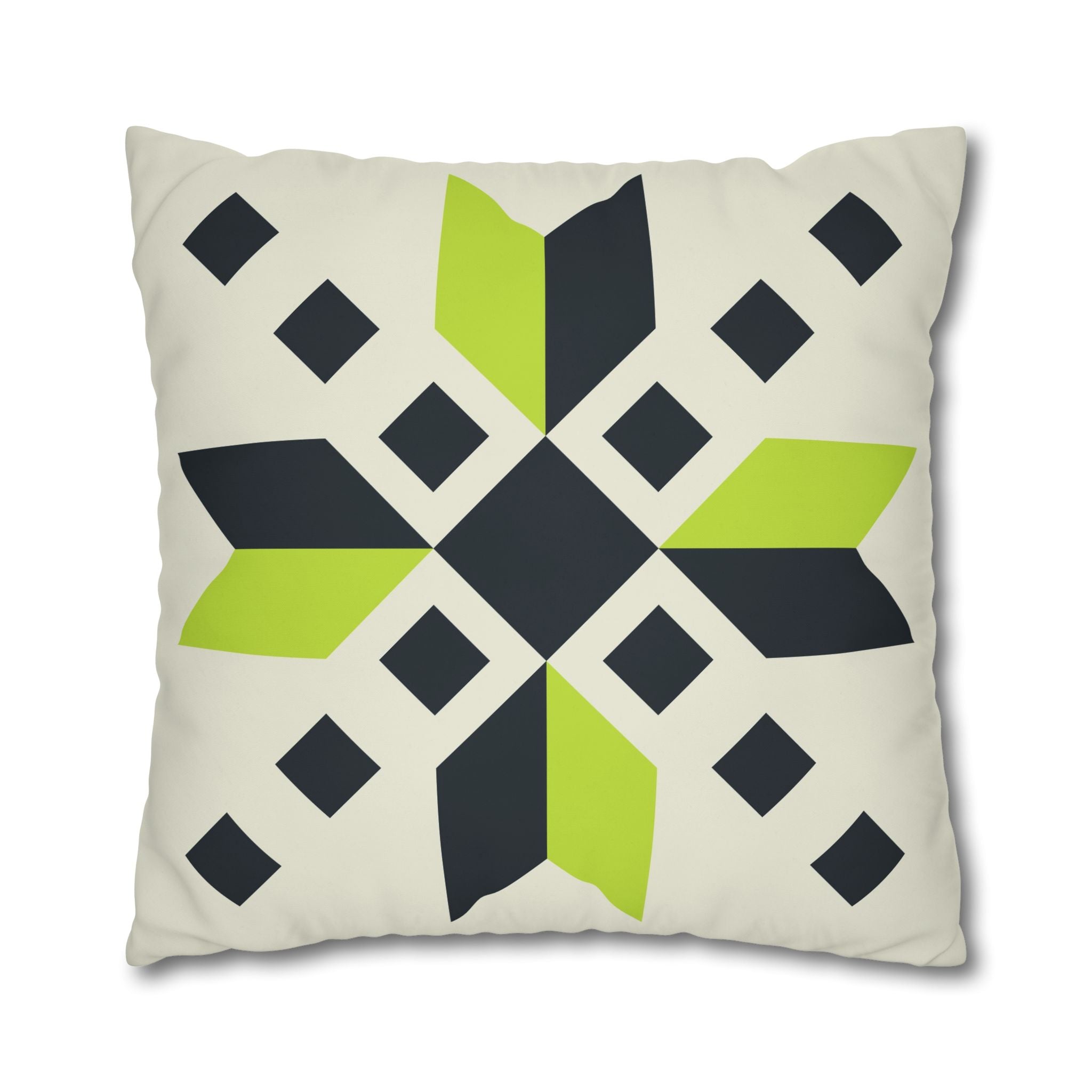 Geometric Teal & Green Pillowcase