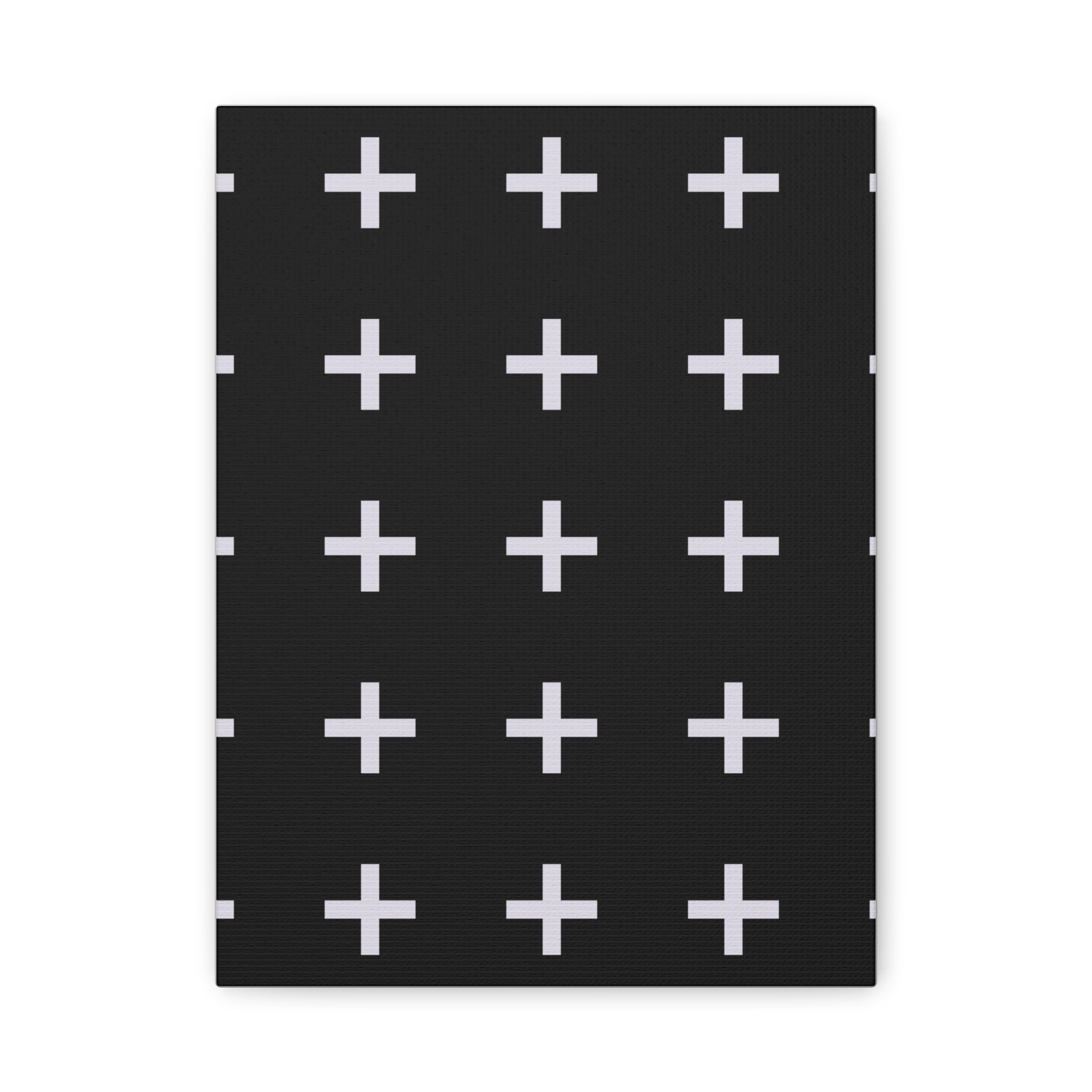 Minimalist Plus Sign Grid Canvas Art